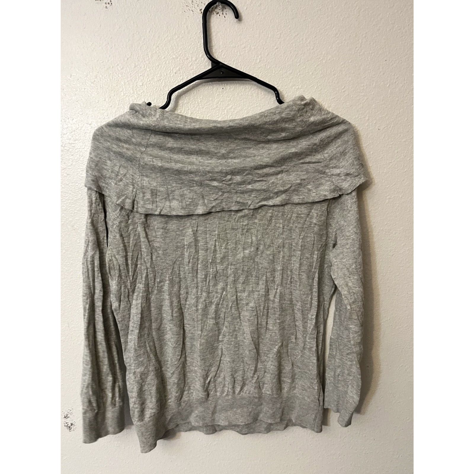 J.Crew J.CREW Shirt Womens M Gray Lightweight Knit Top Cowl Neck Stretch Pullover Size M / US 6-8 / IT 42-44 - 3 Thumbnail