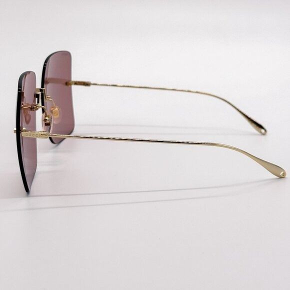 Gucci NEW GUCCI SUNGLASSES GG1147S 005 GOLD/PINK WOMEN EYEWEAR Size ONE SIZE - 10 Thumbnail