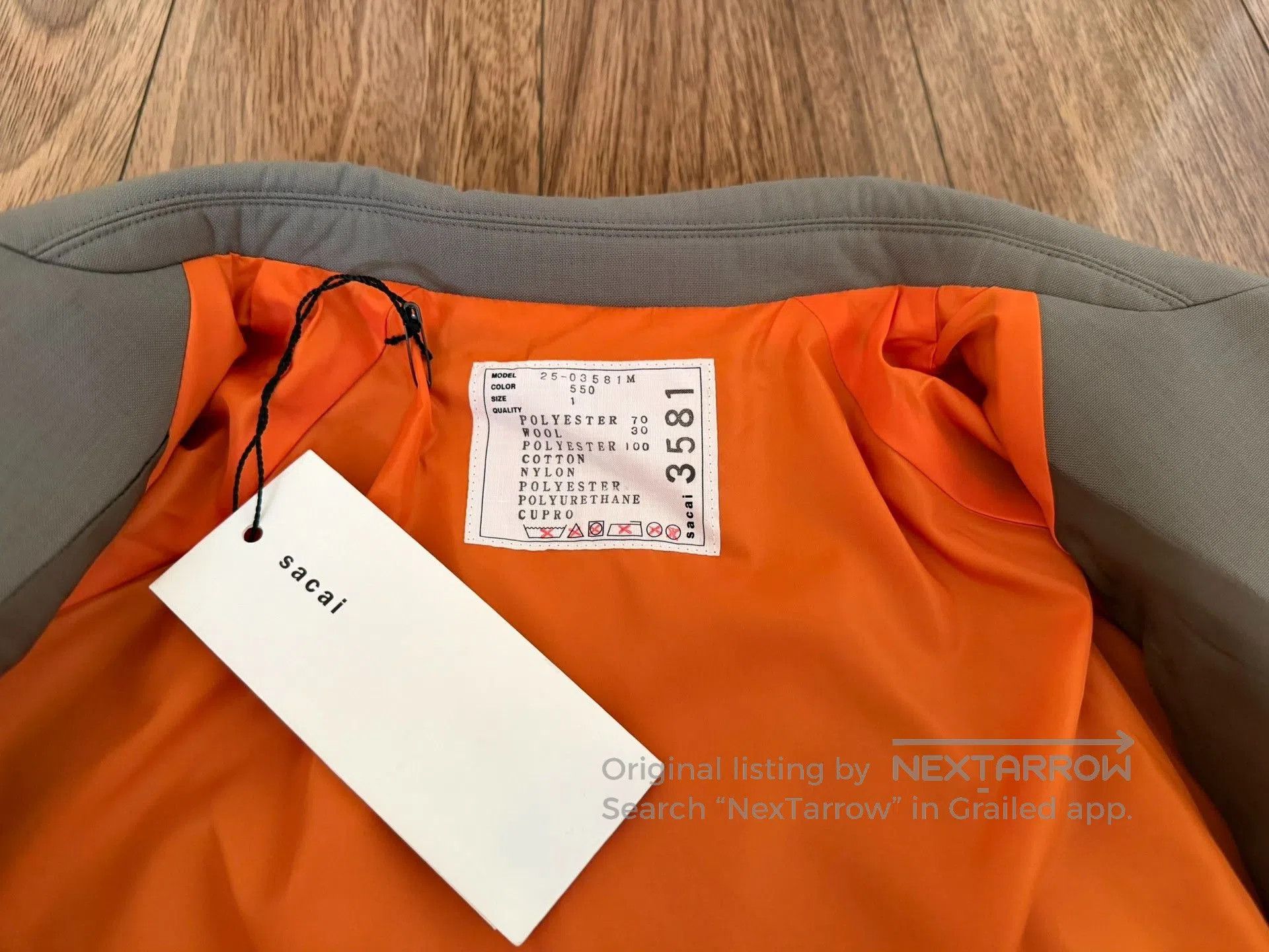 Sacai Sacai 25SS Suiting Bonding Mix Jacket. Size US S / EU 44-46 / 1 - 3 Thumbnail