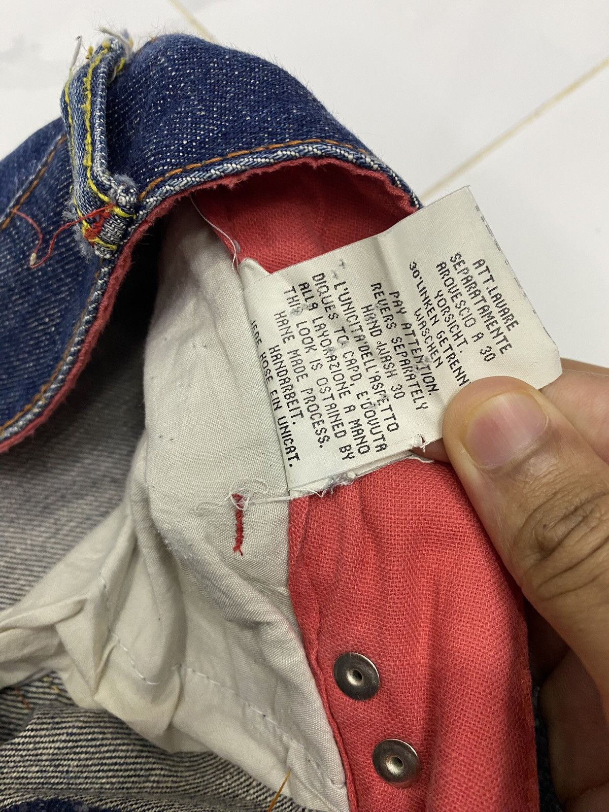 If Six Was Nine 🔥JAPANESE FLARE JEANS RED PEPPER DISTRESS FLARE DENIM JEANS Size 30" / US 8 / IT 44 - 10 Thumbnail