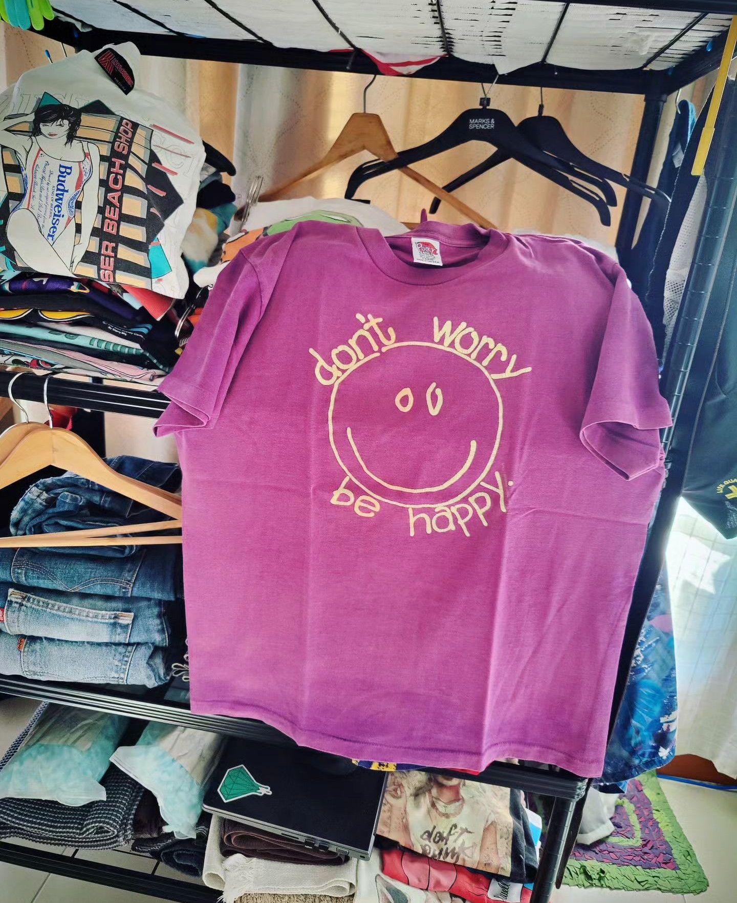 Vintage vtg90s - 🙂 SmileyFace - don't worry, be happy 🙃 Size US L / EU 52-54 / 3 - 1 Preview