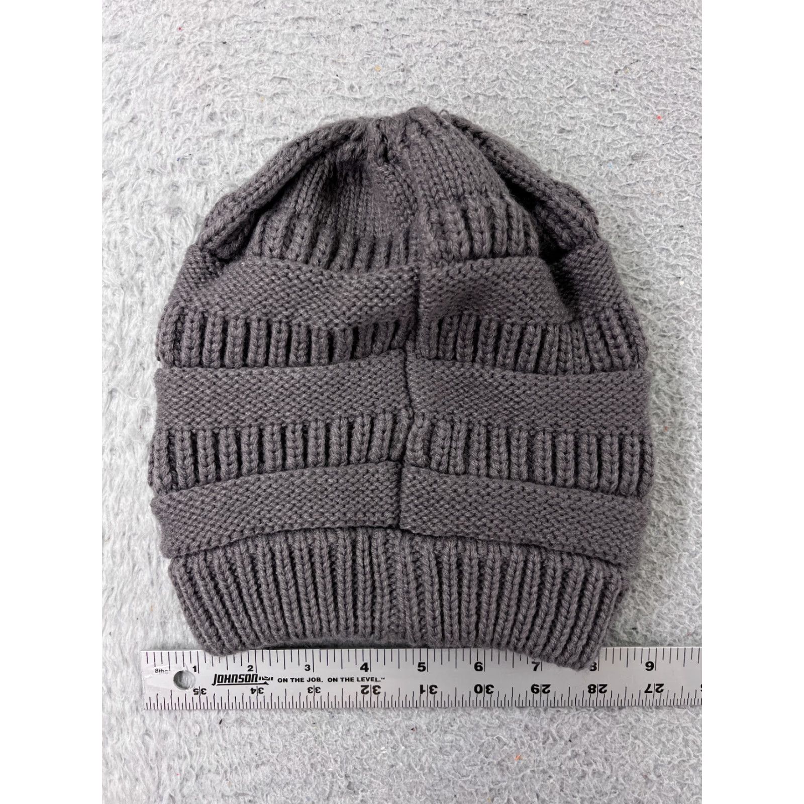 Apple Apple Star Slouch Beanie Toque Hat Womens One Size Gray Knit Acrylic Winter Ski Size ONE SIZE - 3 Thumbnail