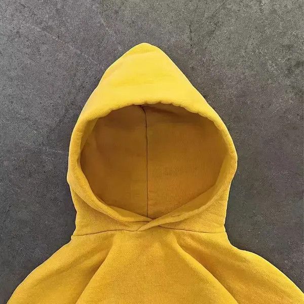 Japanese Brand Man Yellow solid oversized cotton vintage casual hoodie Size US L / EU 52-54 / 3 - 8 Thumbnail