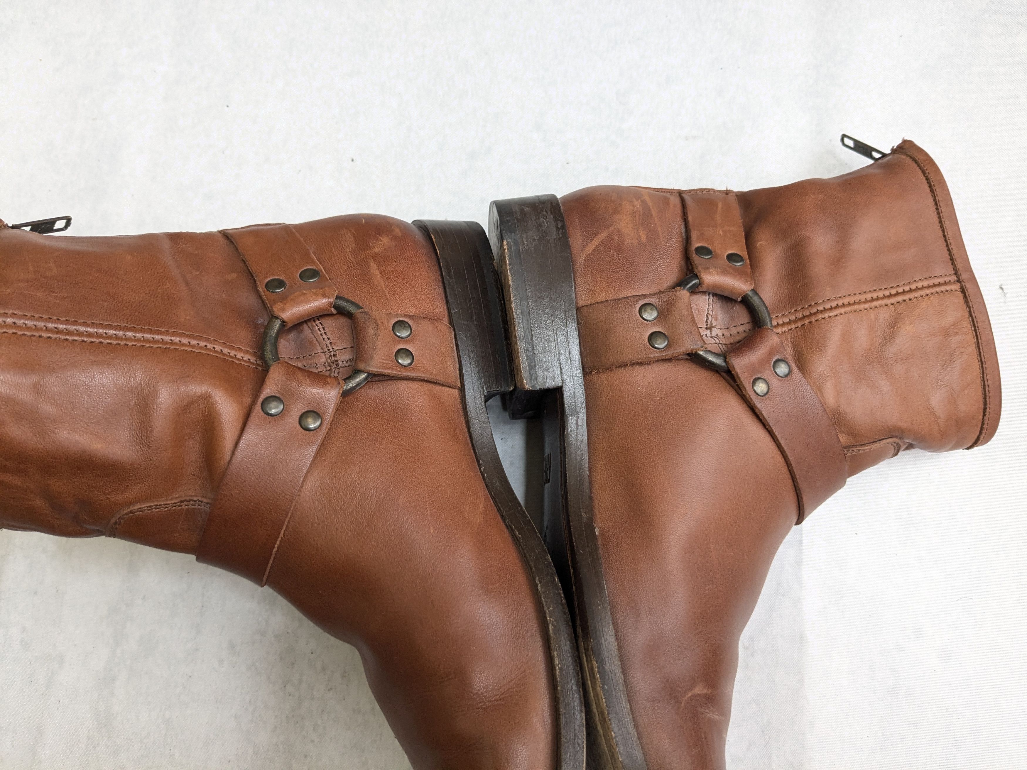 Frye Frye Harness Boots Brown Leather 7.5 Leather Buckle Harness Size US 7.5 / EU 40-41 - 9 Thumbnail