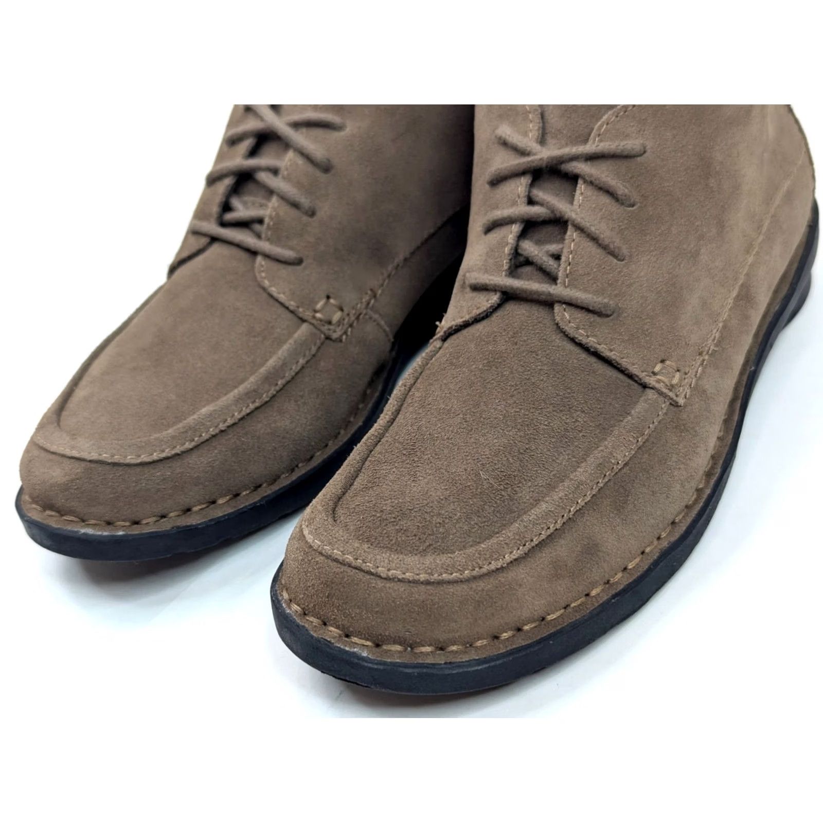 Clarks Clarks Nikki Class Taupe Suede Leather Moccasin Ankle Booties Women 7M Brown EUC Vintage No Shirt? No, keep structure Size ONE SIZE - 5 Thumbnail