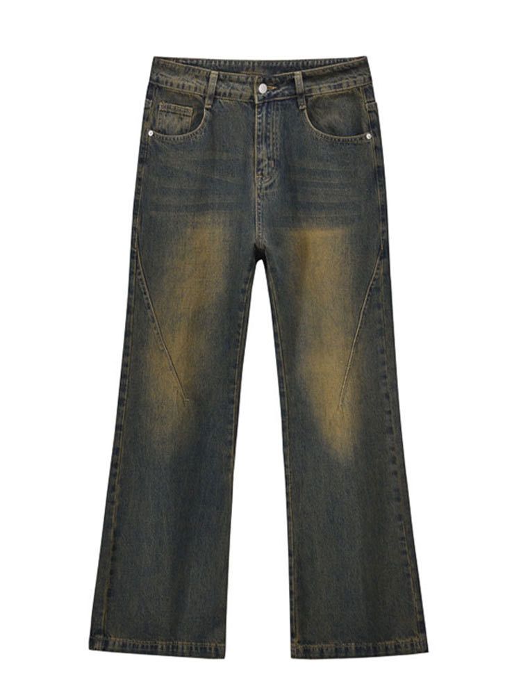 Japanese Brand Retro loose straight leg micro flared jeans Size US 32 / EU 48 - 5 Thumbnail