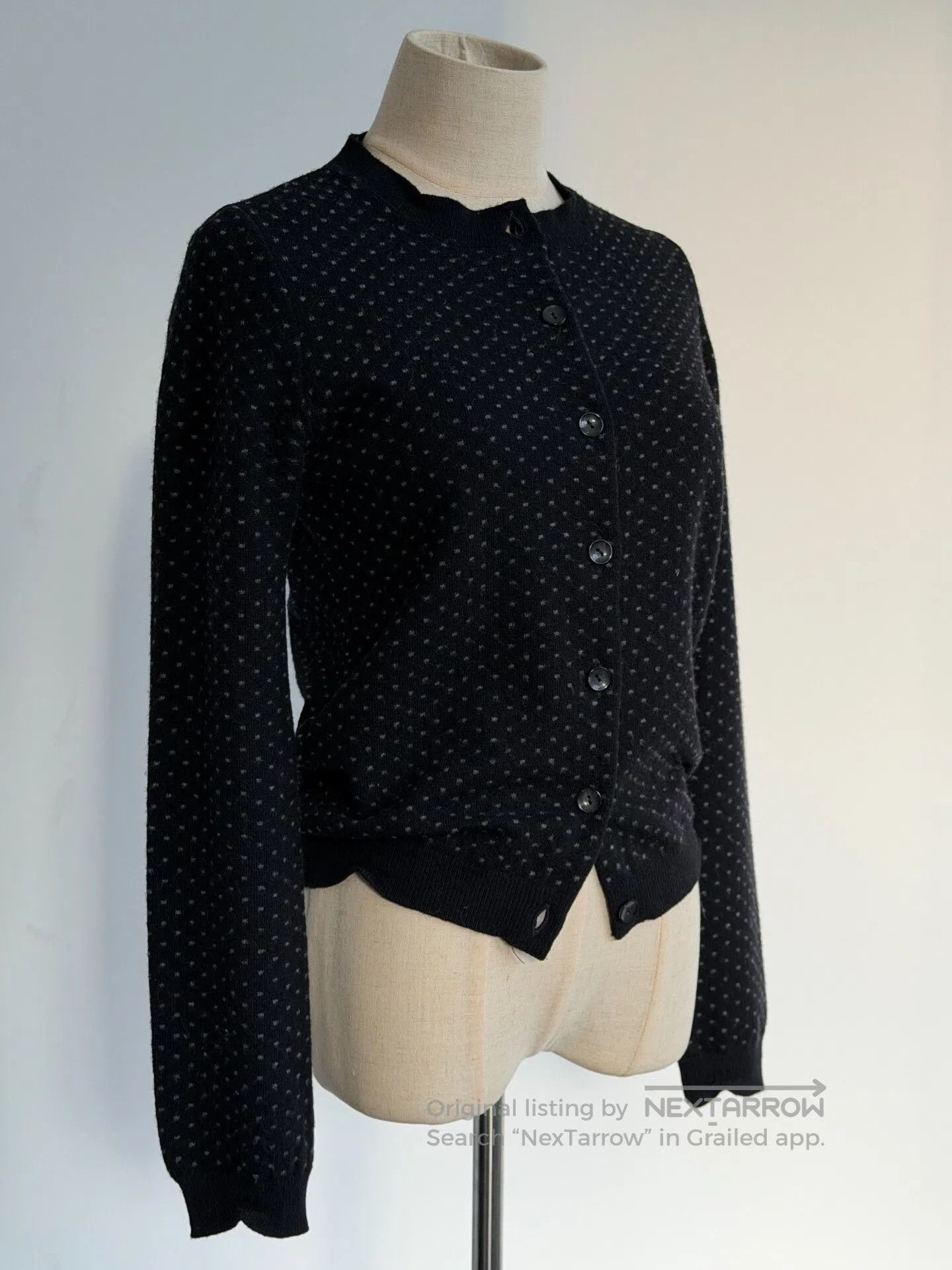 Maison Margiela Maison Martin Margiela Polka Dot Knit Cardigan. Size XS / US 0-2 / IT 36-38 - 2 Thumbnail