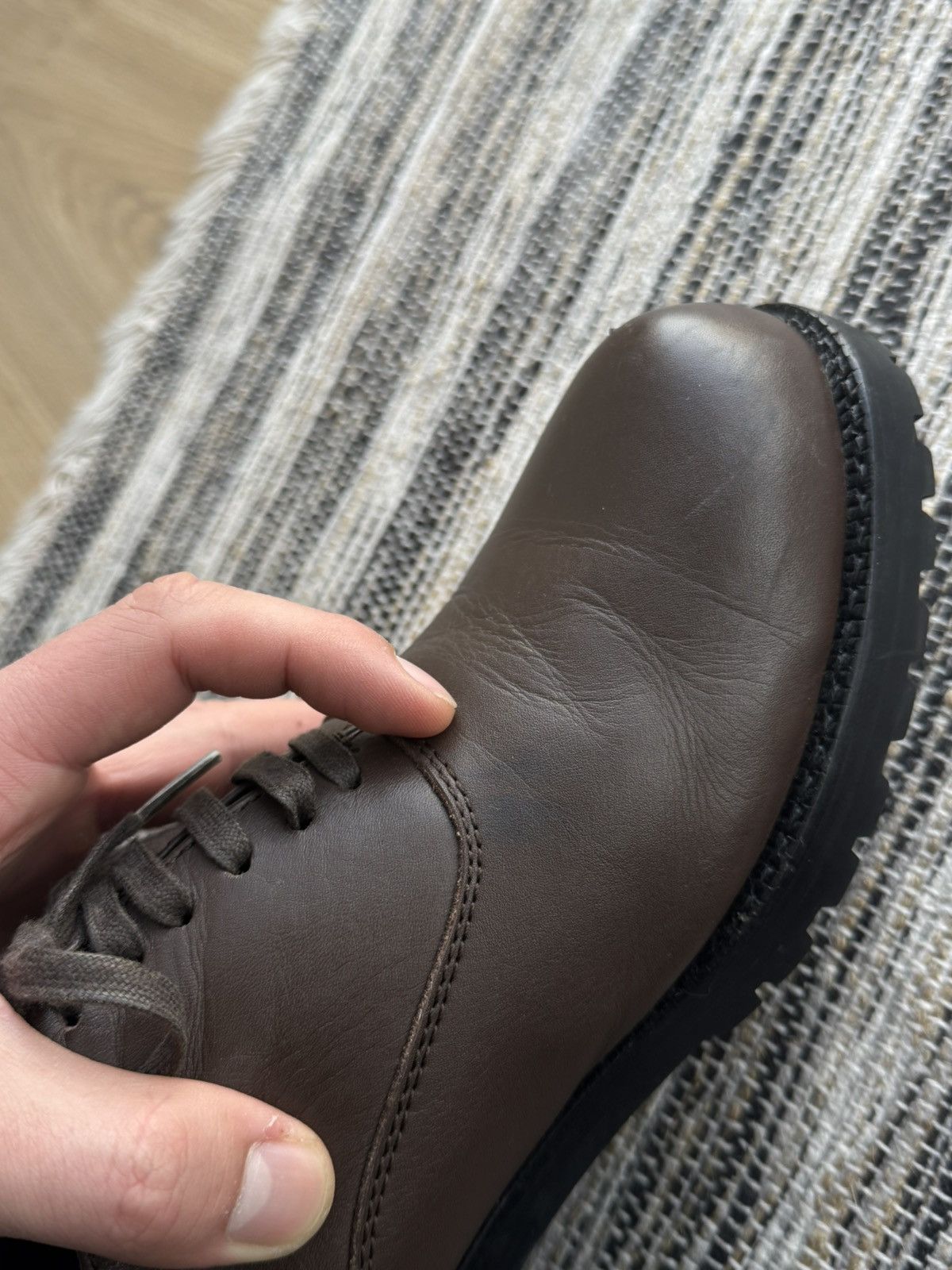 Comme des Garcons COMME des GARCONS HOMME PLUS LEATHER OXFORD LACE UP SHOES Size US 7 / EU 40 - 7 Thumbnail