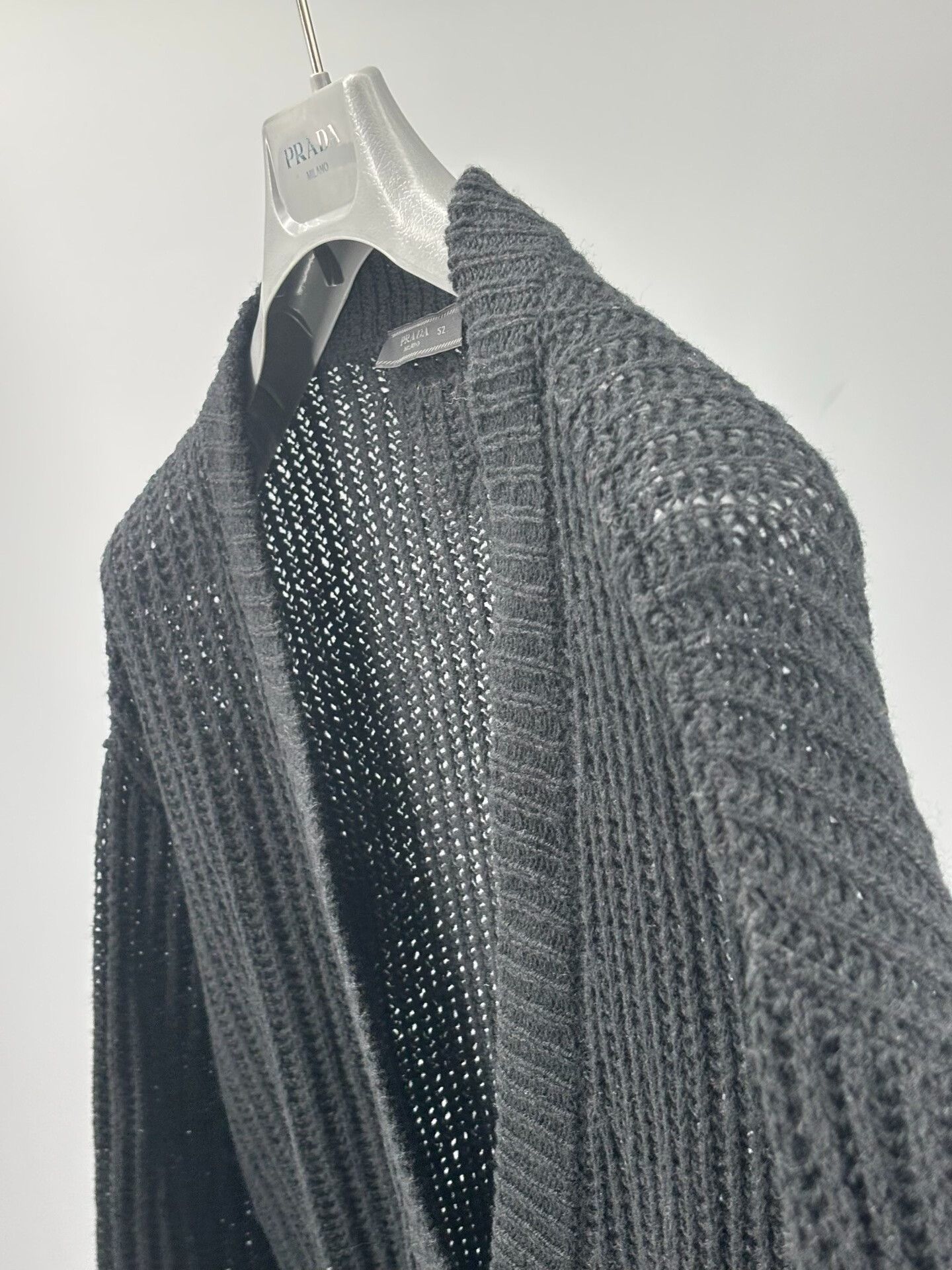 Prada black knit cardigan by Prada for men Size US L / EU 52-54 / 3 - 2 Thumbnail
