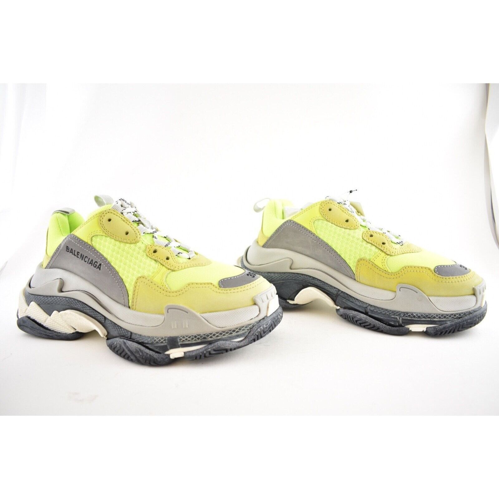 Balenciaga Balenciaga Triple S Mens Jaune Neon Yellow Grey Speed Size US 6 / EU 39 - 2 Thumbnail