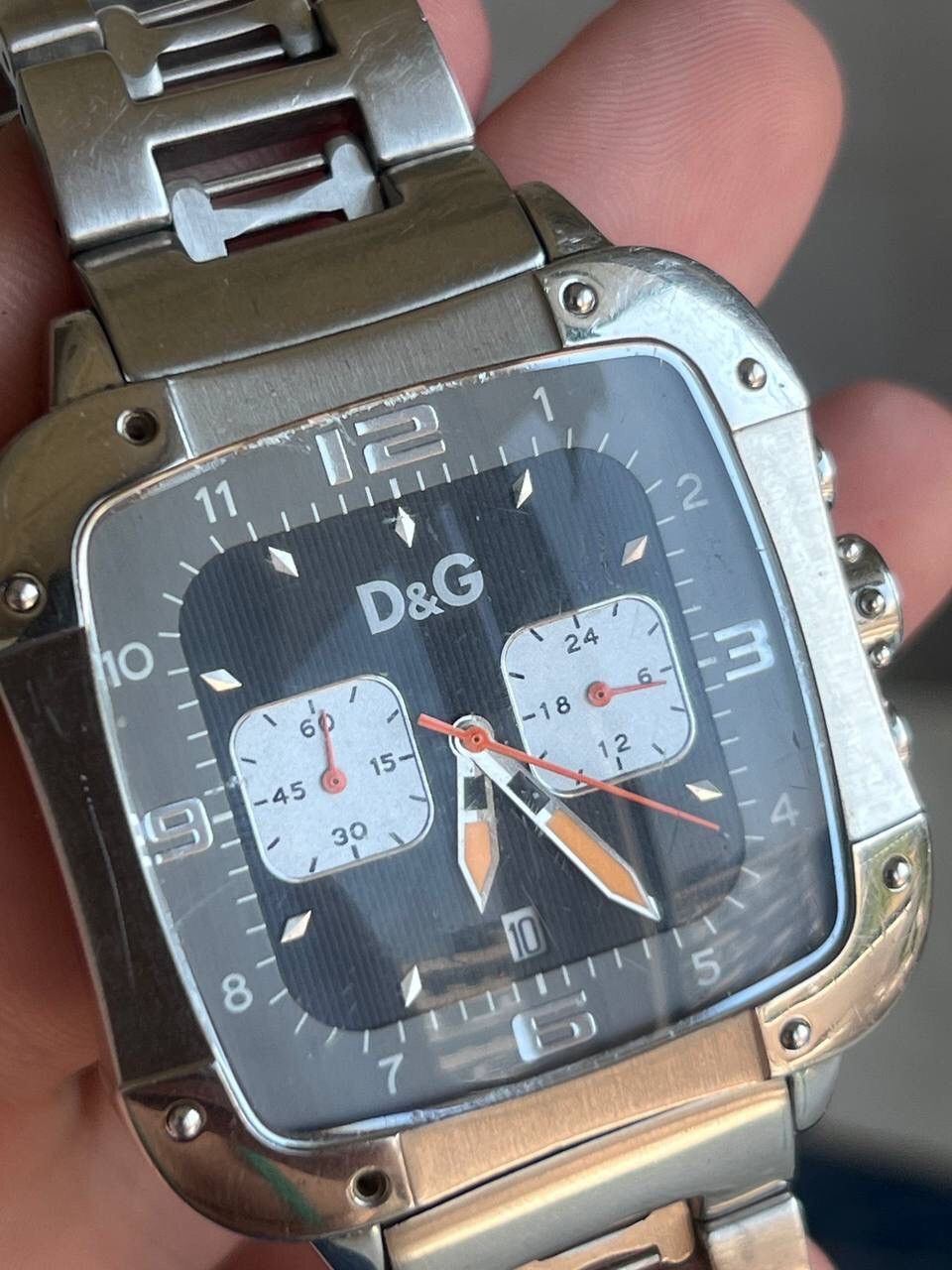 Dolce & Gabbana D&G MEN'S METAL BIG CHUNKY METAL STEEL QUARTZ WATCH 2000S Size ONE SIZE - 6 Thumbnail