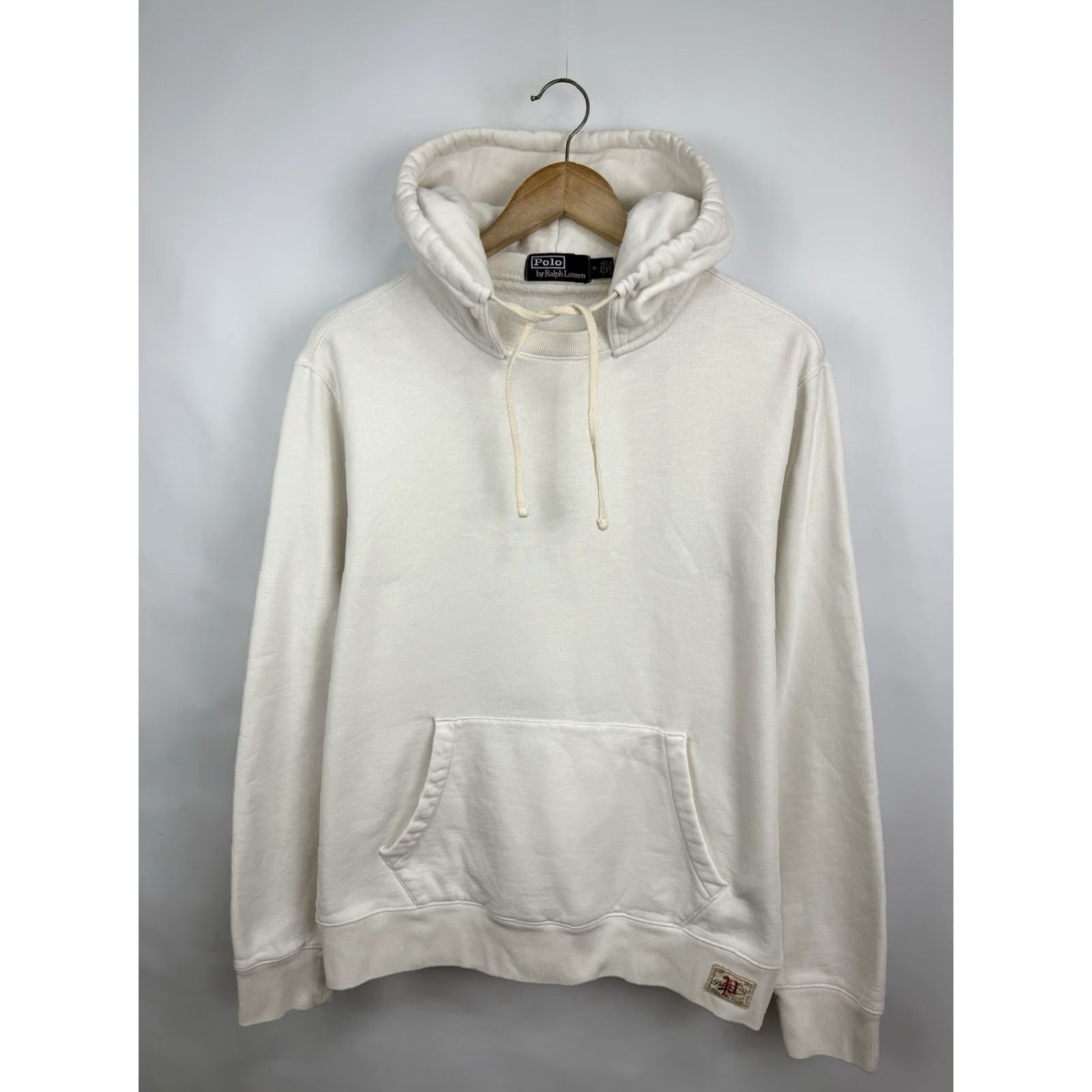 Polo Ralph Lauren VINTAGE Polo Ralph Lauren Hoodie Men L White Garment-Dyed Fleece Pullover Y2K Size US L / EU 52-54 / 3 - 7 Thumbnail