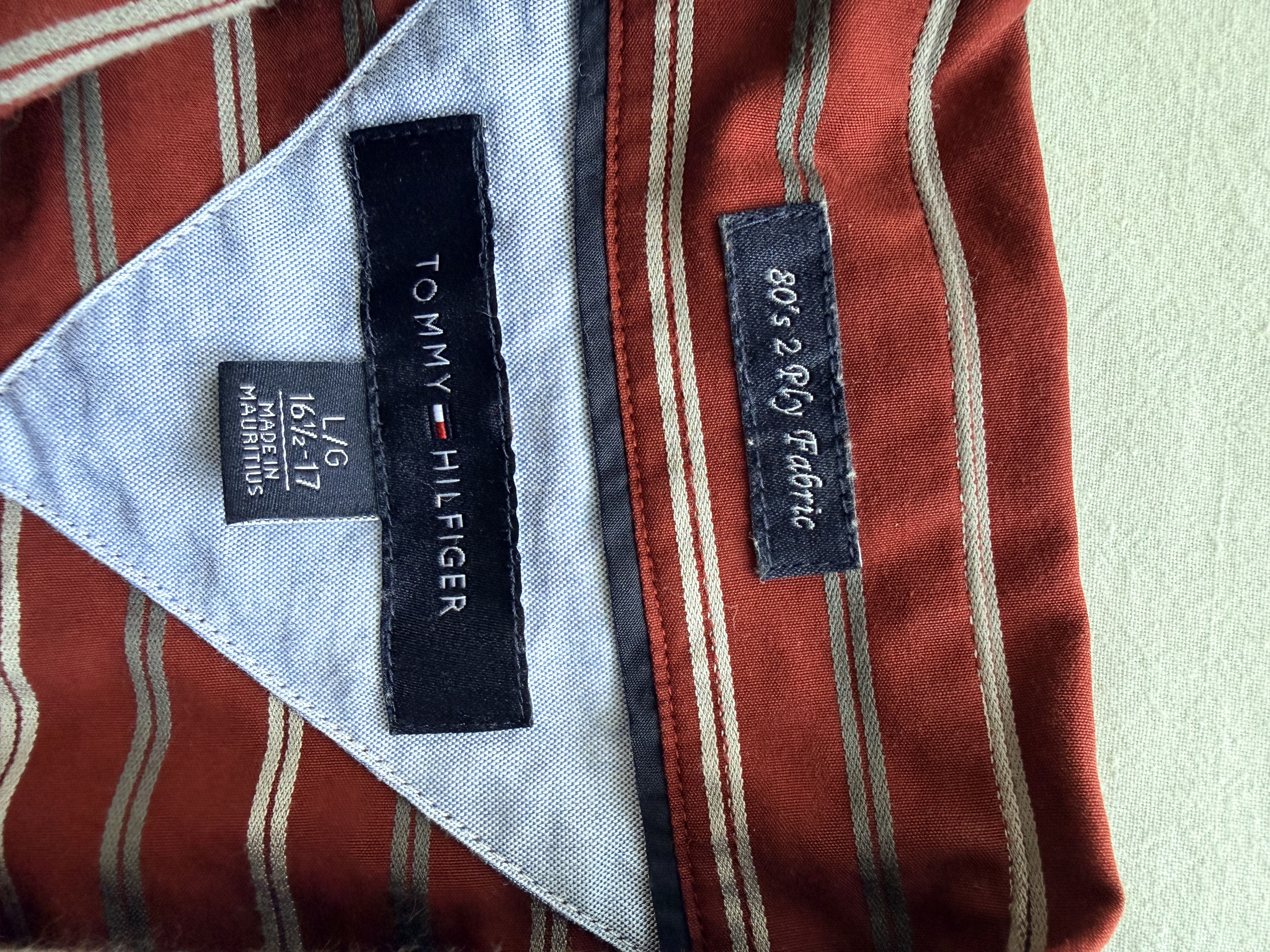 Tommy Hilfiger Tommy Hilfiger maroon striped shirt Size US L / EU 52-54 / 3 - 5 Thumbnail