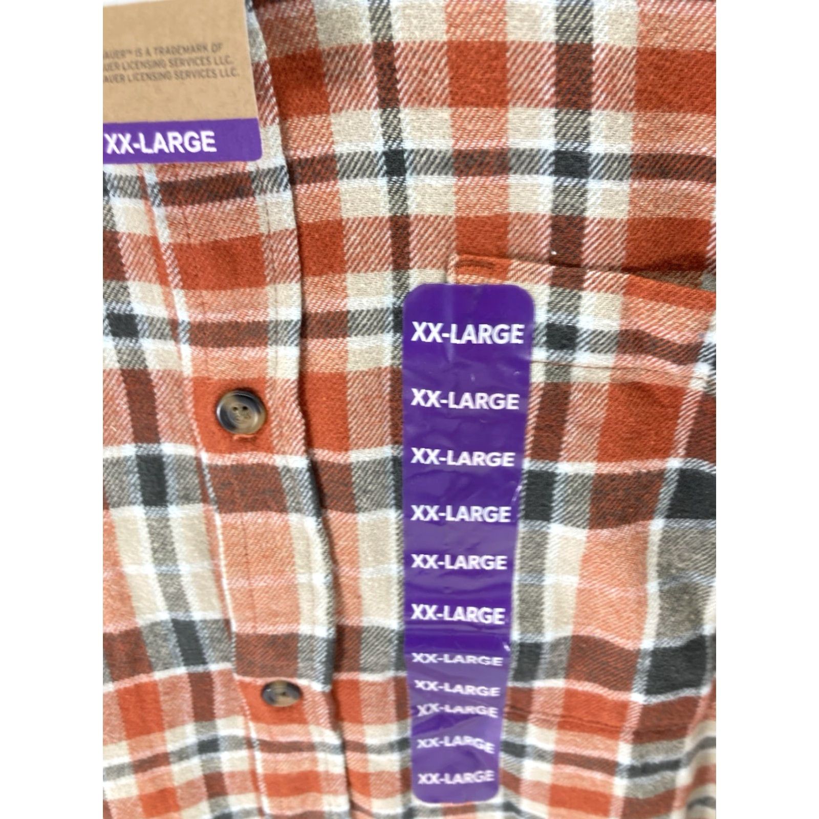 Eddie Bauer Eddie Bauer Flannel Shirt Men 2XL Orange Plaid Long Sleeve Button NWT Shirt Size US XXL / EU 58 / 5 - 4 Thumbnail