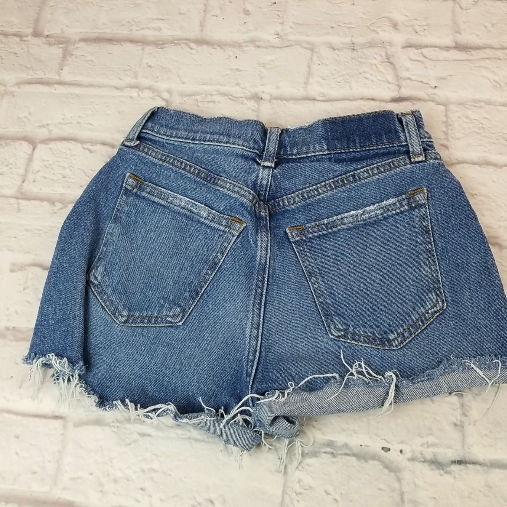 Abercrombie & Fitch VINTAGE Abercrombie & Fitch Women Teens Junior Mom Jean Shorts Cut-off Size 0 Mid Rise Size 25" / US 0 / IT 36 - 3 Thumbnail