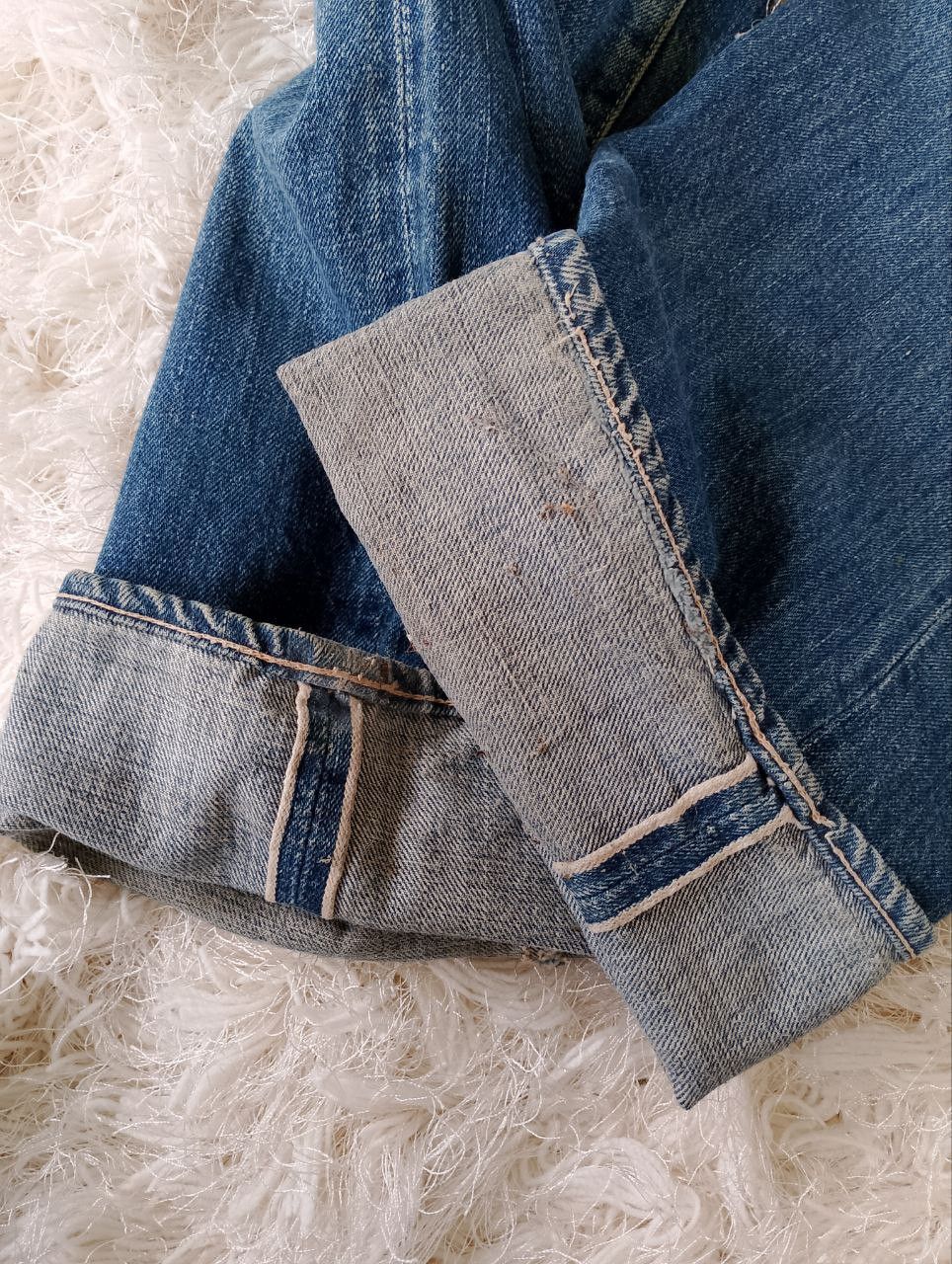 If Six Was Nine Vintage BARTACK JEANS Japan Selvedge Scovill Rivet Denim Size US 31 - 11 Thumbnail