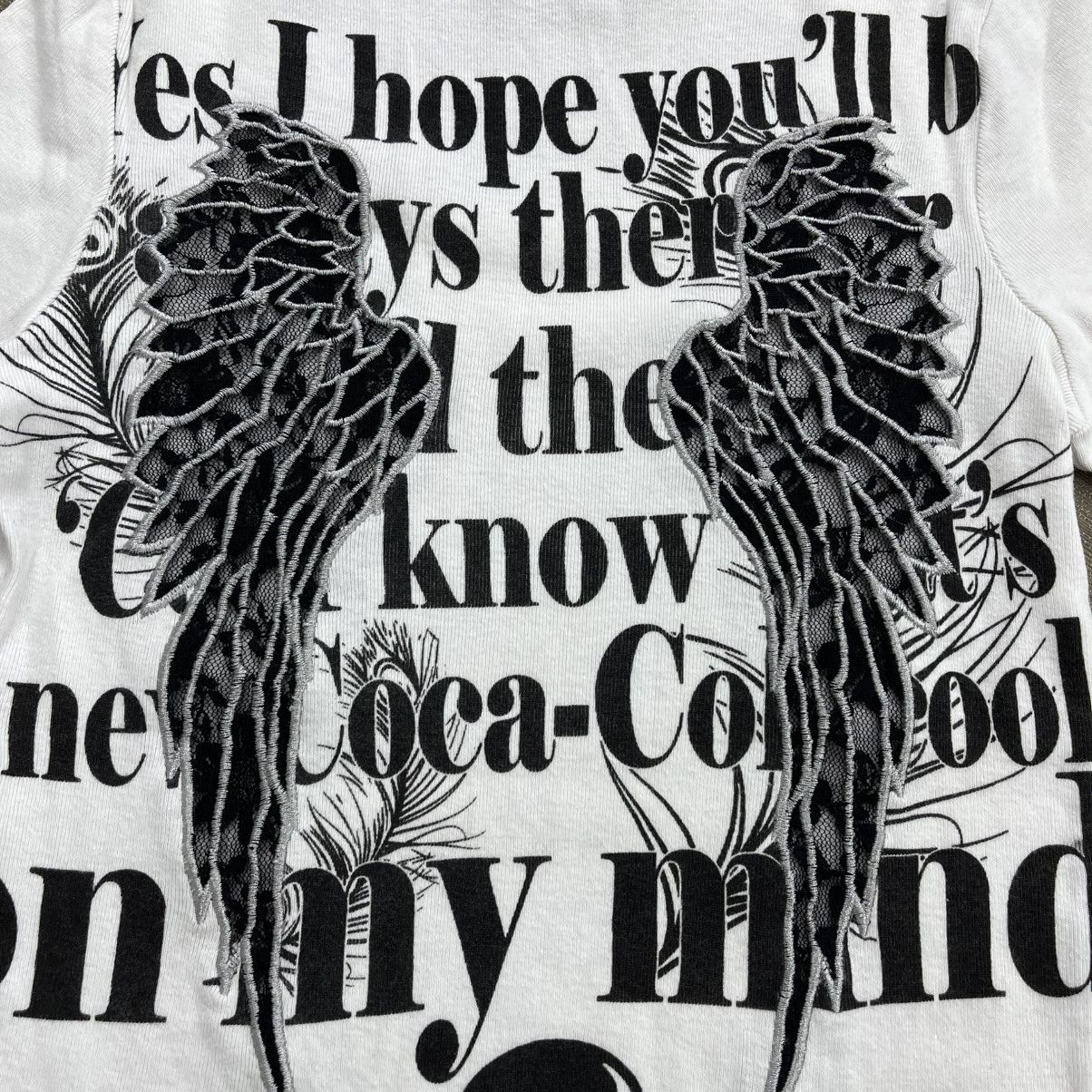 Hysteric Glamour 2000s M.K.R Skulls Wings Poem Gothic Ifsixwasnine Lgb Style Size S / US 4 / IT 40 - 11 Thumbnail