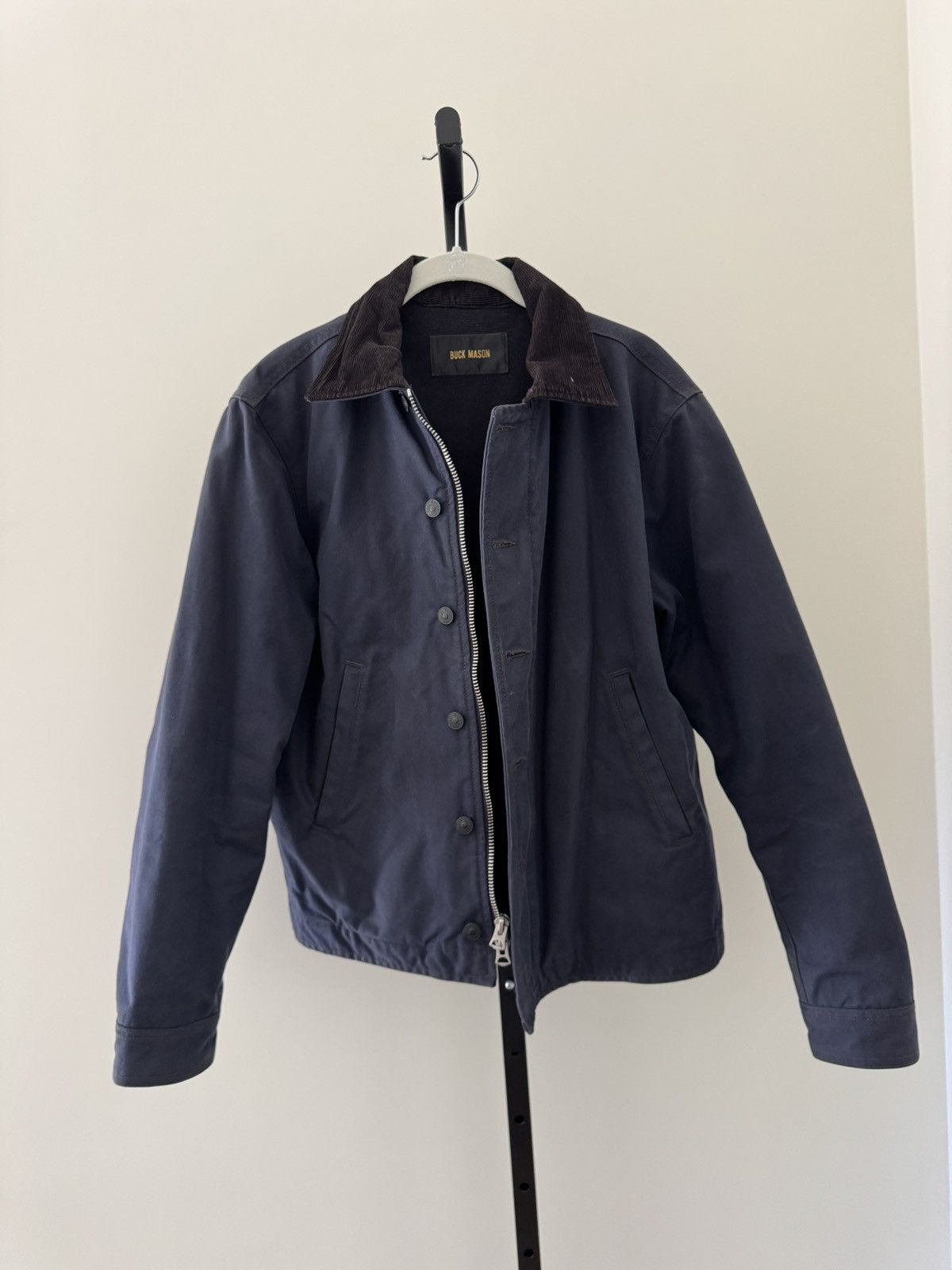 Buck Mason Buck Mason Blue Navy Dry Waxed Canvas N1 Deck Jacket Size US M / EU 48-50 / 2 - 1 Thumbnail