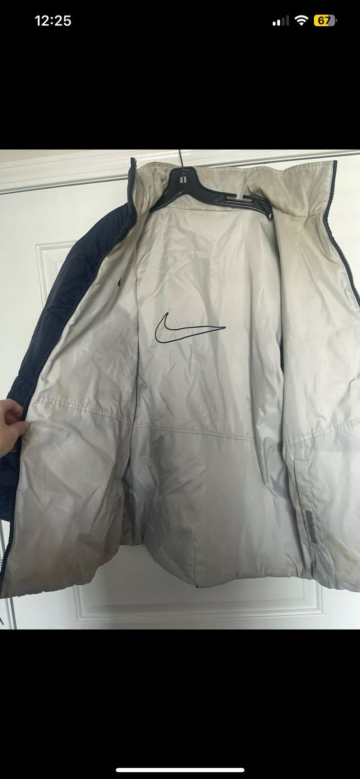 Nike × Vintage NIKE REVERSIBLE PUFFER JACKET NAVY AND GRAY. MENS SZ MEDIUM. Size US M / EU 48-50 / 2 - 10 Thumbnail