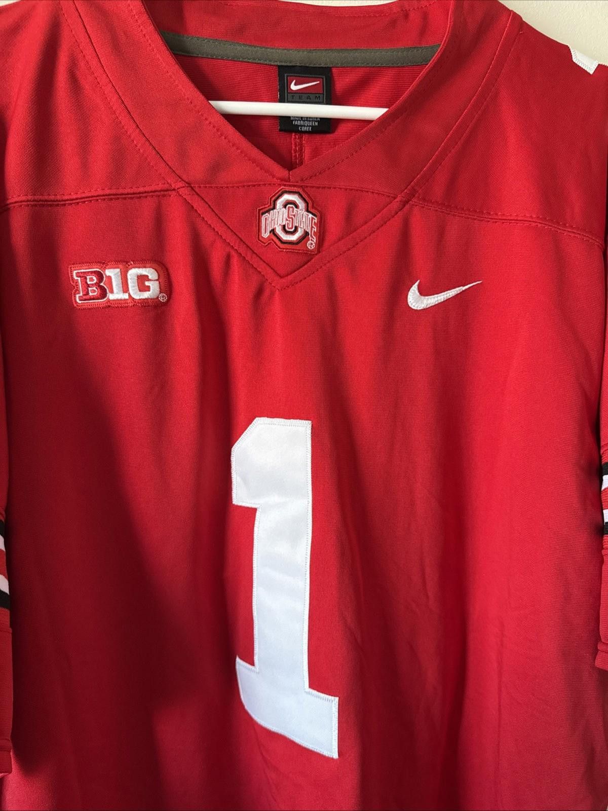 Nike Men’s Nike Ohio State Jeff Okudah #1 Jersey Size 2XL - Red Size ONE SIZE - 2 Thumbnail