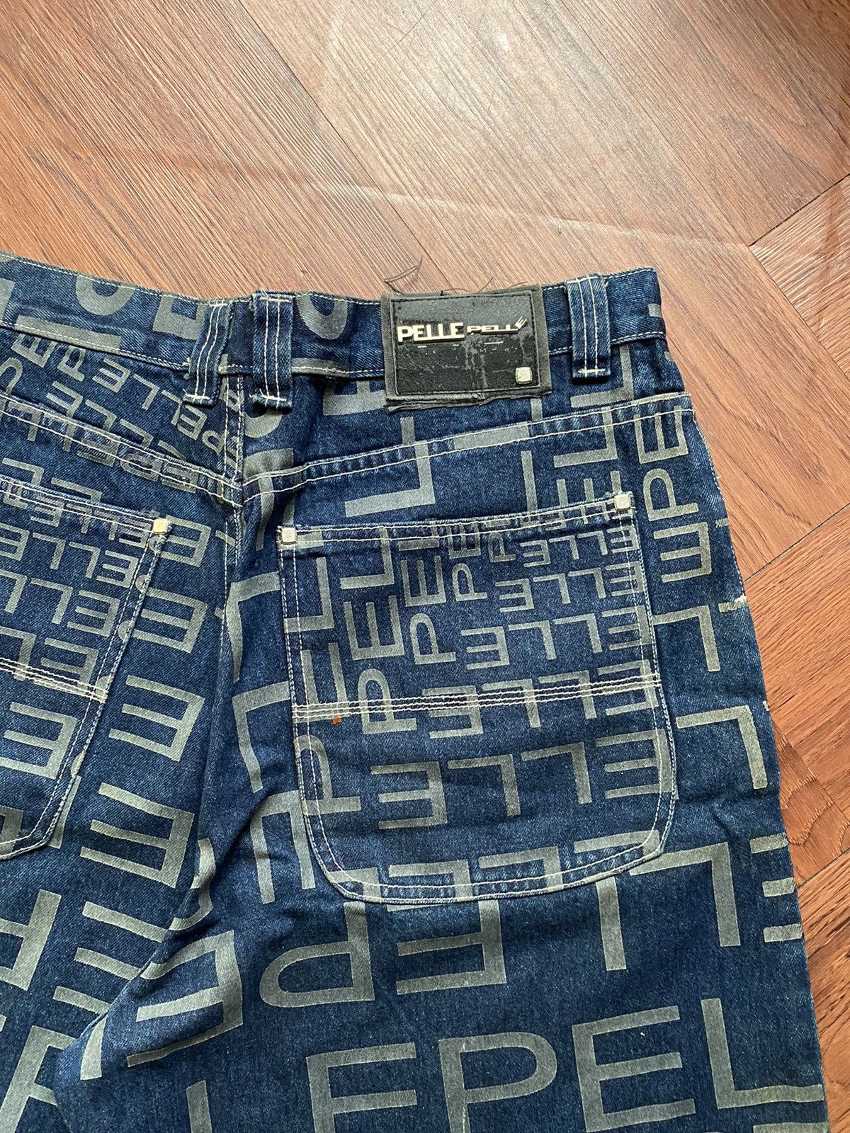 If Six Was Nine × Marc Buchanan × Pelle Pelle Pelle Pelle Baggy Fullprint Jeans Size US 38 / EU 54 - 9 Thumbnail