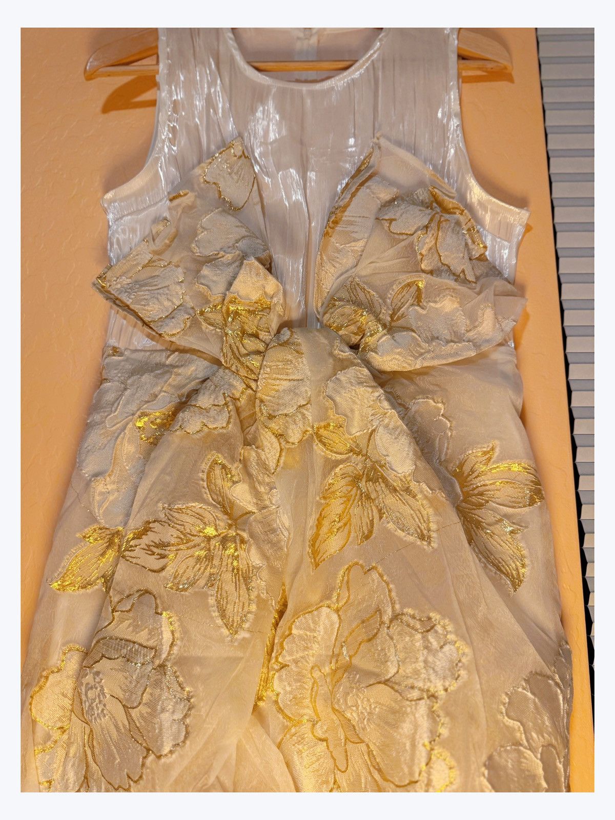 Other Romantic White Textured Floral Mini Dress – Size S/M Size M / US 6-8 / IT 42-44 - 3 Thumbnail