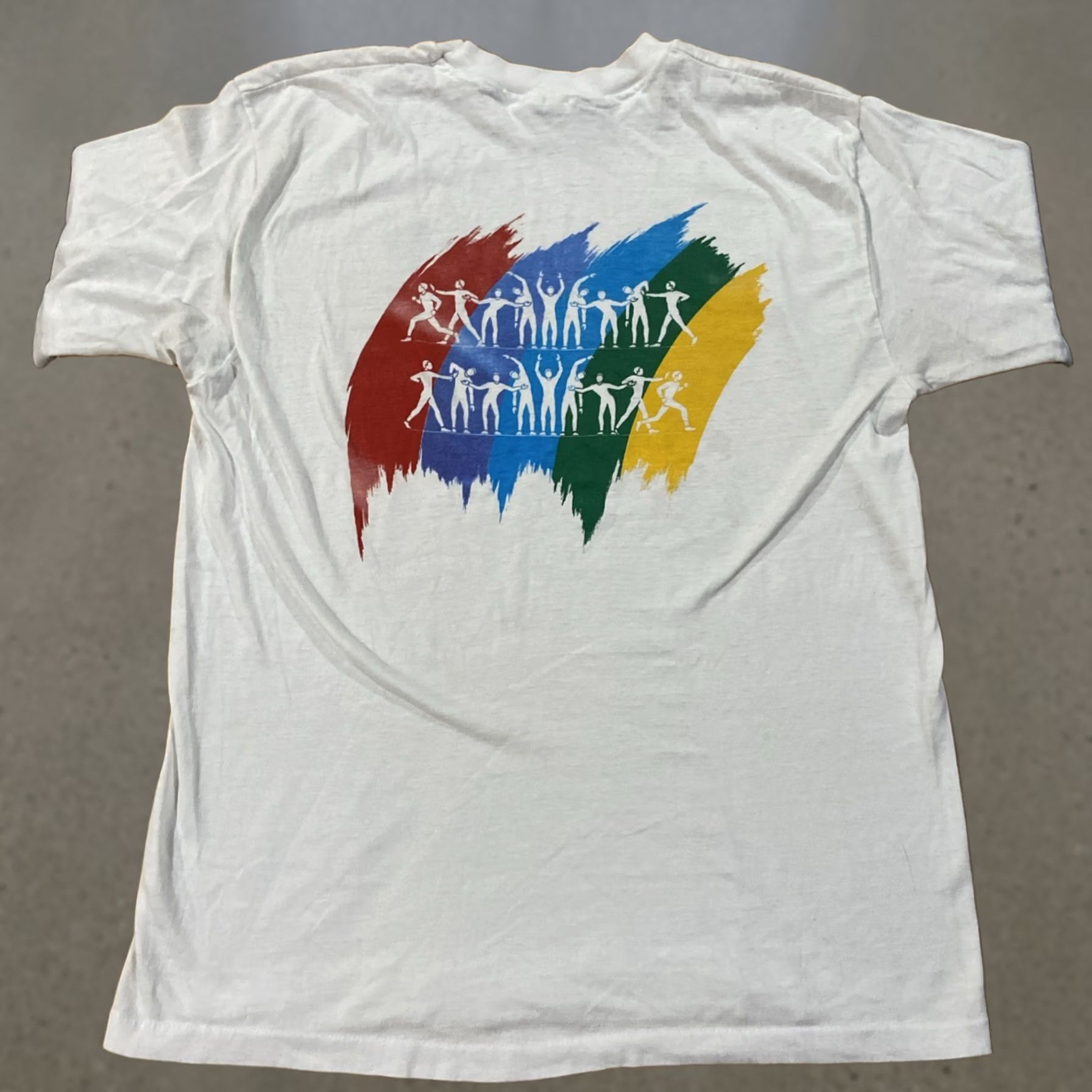 Hanes VINTAGE Santa Fe Train T-Shirt XL White Hanes Crew Neck Short Sleeve Graphic Print Men USA 90s Grunge 80s Vintage Shaping Up For The Future Size US XL / EU 56 / 4 - 1 Thumbnail
