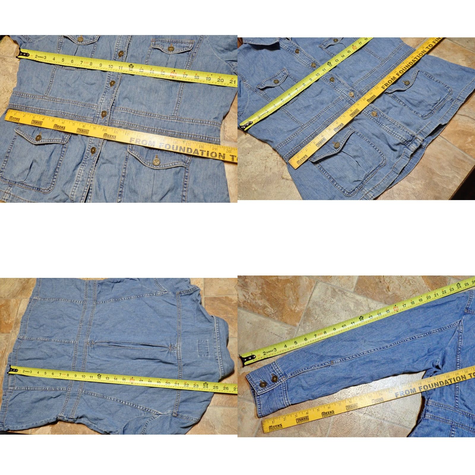 Chaps VINTAGE Chaps Denim Jacket Shacket Women’s L Denim Basic Jacket 4-Pockets Blue Button Logo Buttons 90s Boho Retro Streetwear Size L / US 10 / IT 46 - 8 Thumbnail