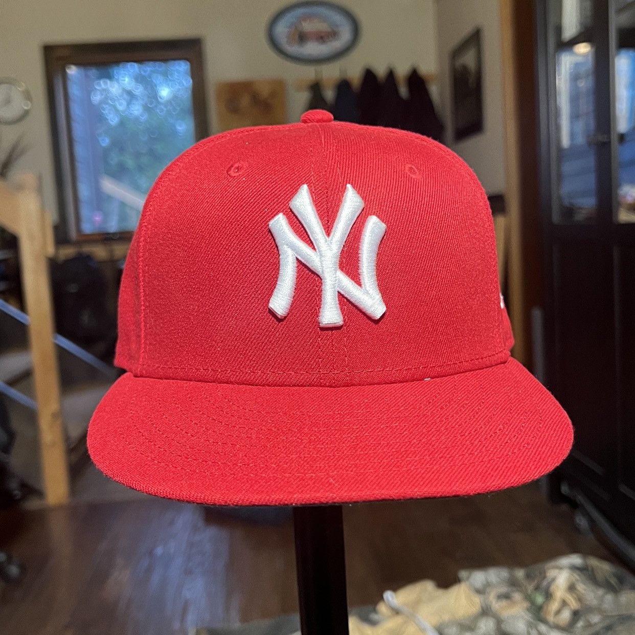New Era Red Yankees Fitted Hat 7 Size ONE SIZE - 1 Thumbnail