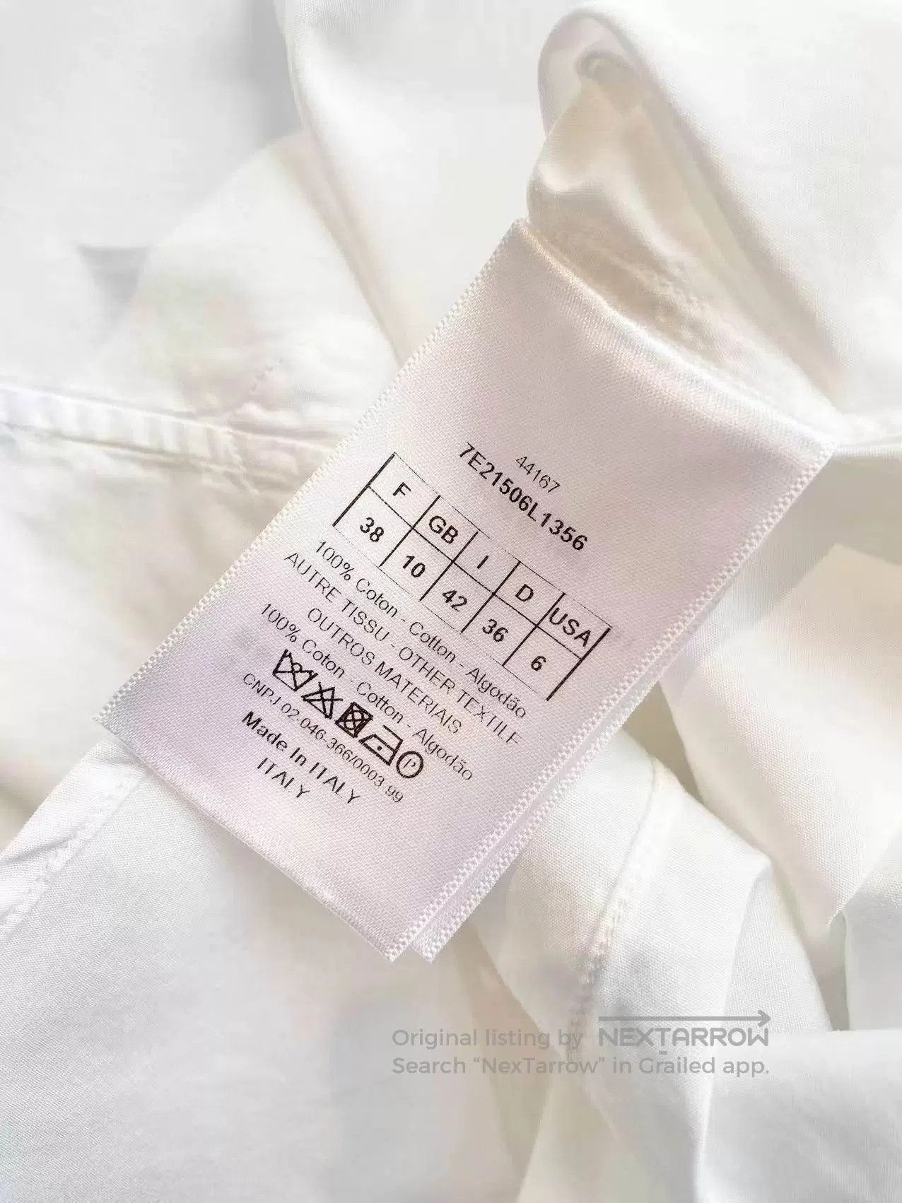 Dior white cotton bee embroidered shirt by Dior. Size US M / EU 48-50 / 2 - 5 Thumbnail