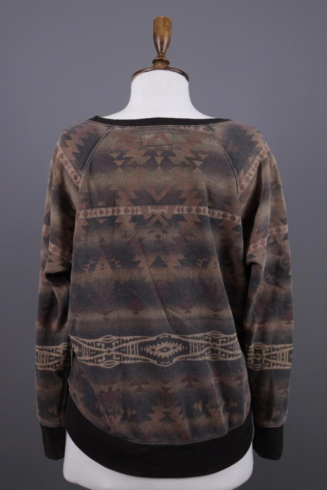 Denim & Supply Ralph Lauren Denim & Supply Ralph Lauren Brown Aztec Knit Sweater Sz XS Size XS / US 0-2 / IT 36-38 - 7 Thumbnail