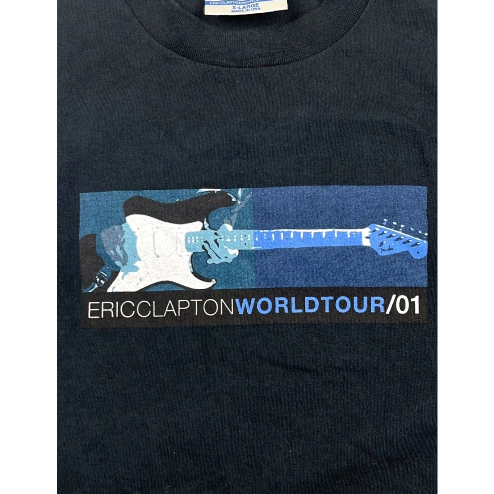 Vintage VINTAGE Eric Clapton T-Shirt XL Blue World Tour 2001 Double-Sided Graphic Tee Mens Size US XL / EU 56 / 4 - 3 Thumbnail