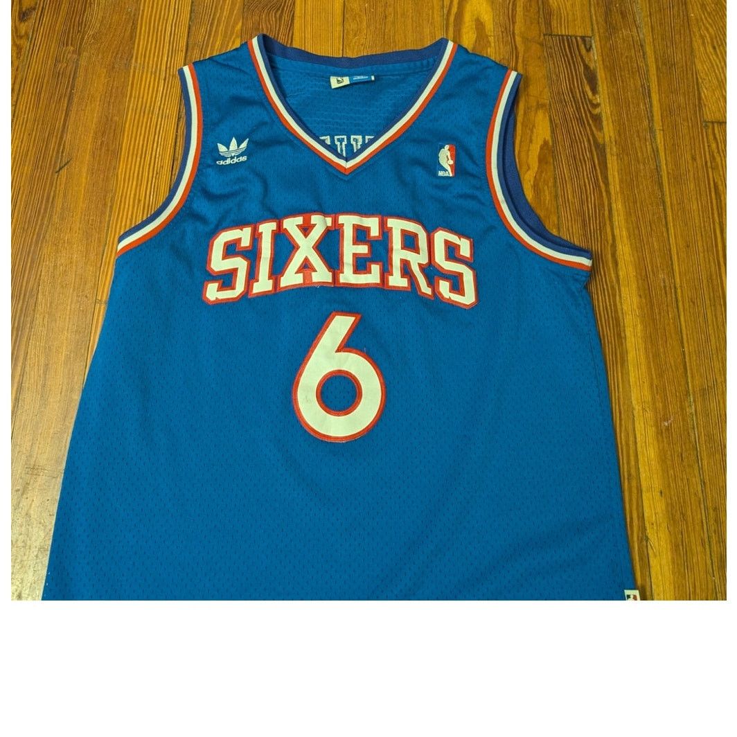 Adidas Adidas Philadelphia 76ers Julius Erving Mens L Blue jersey Size US L / EU 52-54 / 3 - 2 Thumbnail
