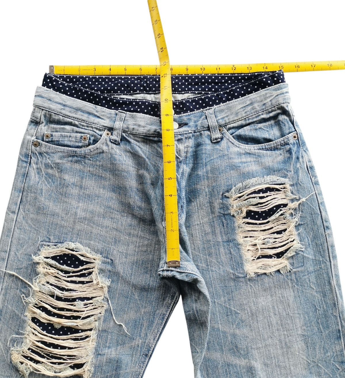 5351 POUR LES HOMMES Avantgarde Clawmark Distressed Denim Jeans - Size 30 Size US 30 / EU 46 - 7 Thumbnail