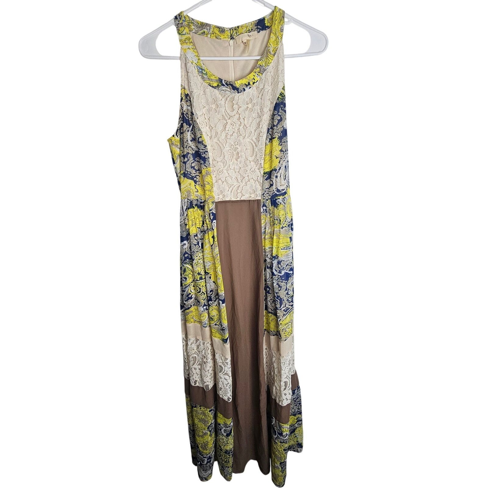 Anthropologie Anthropologie Ryu Womens Patchwork Lace Maxi Dress Sz M Boho Size M / US 6-8 / IT 42-44 - 1 Thumbnail