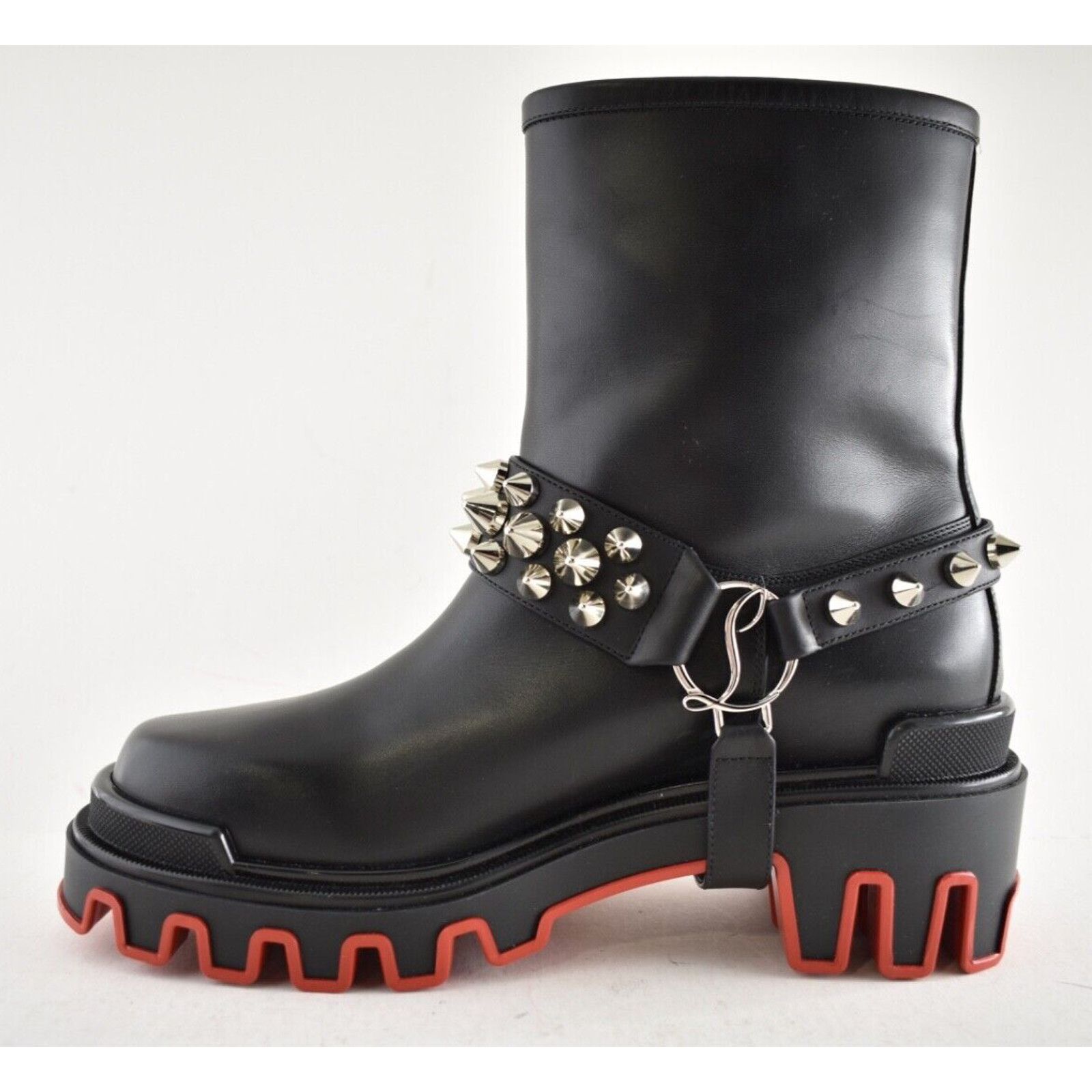 Christian Louboutin Christian Louboutin Dune Bike Spike Black Leather Platform Size US 9 / IT 39 - 14 Thumbnail