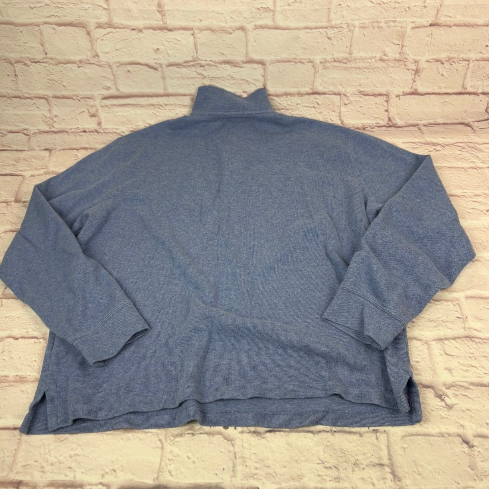 Polo Ralph Lauren Polo Ralph Lauren Sweater Mens Large Blue Estate Rib 1/4 Zip Mock Neck Cotton Size US L / EU 52-54 / 3 - 4 Thumbnail