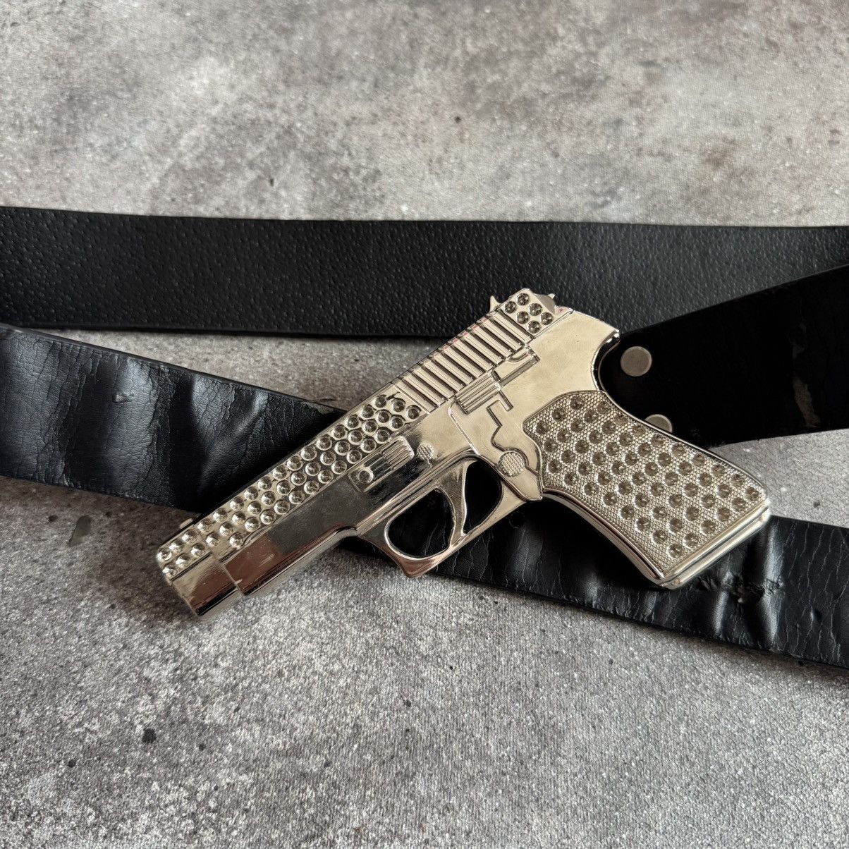 Hysteric Glamour Pistol Gun Buckle Vintage Y2K Leather Belt Size ONE SIZE - 5 Thumbnail