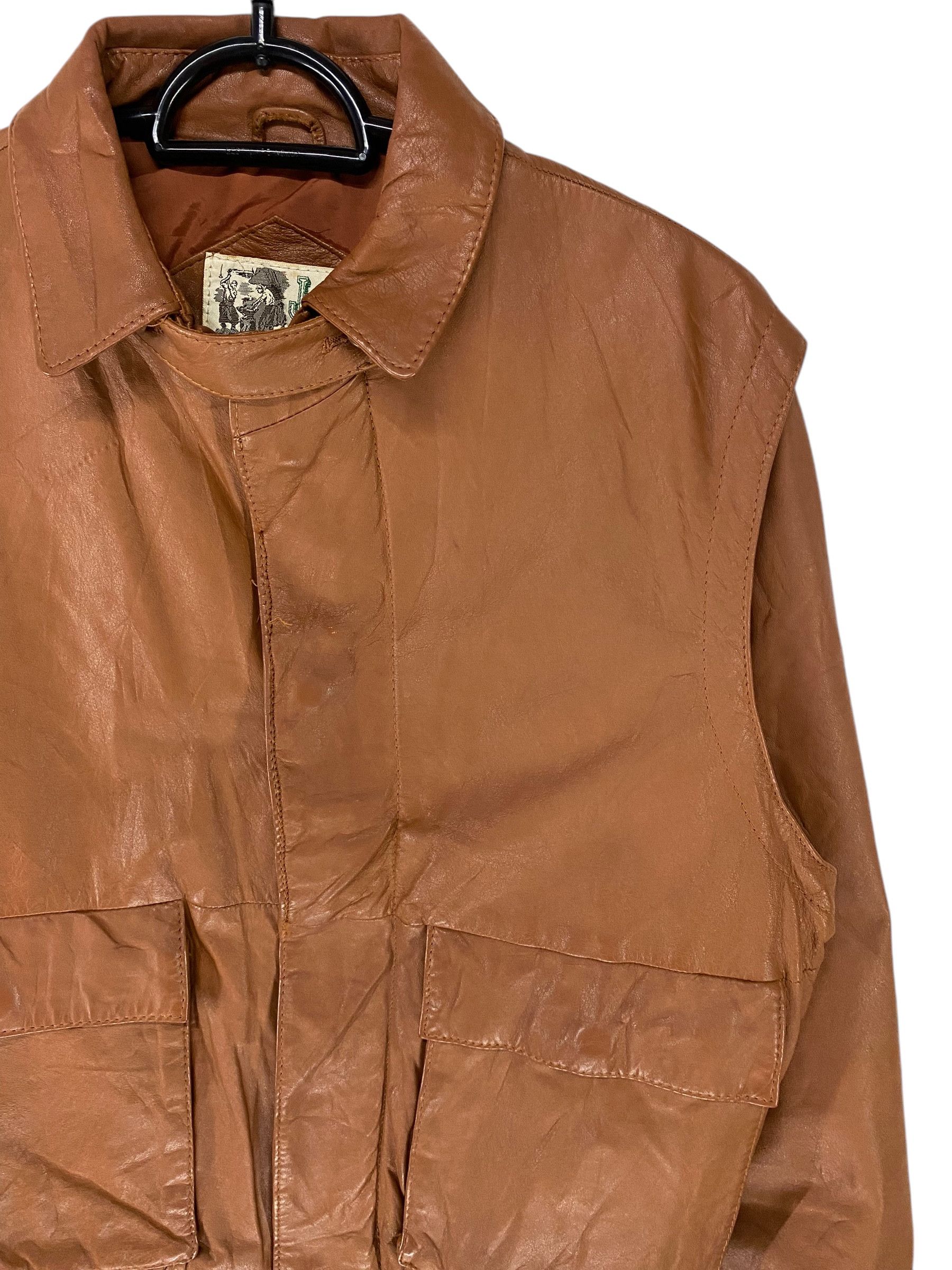 Leather 90s J&C Haward inc type A-2 style cowhide leather jacket Size US M / EU 48-50 / 2 - 4 Thumbnail