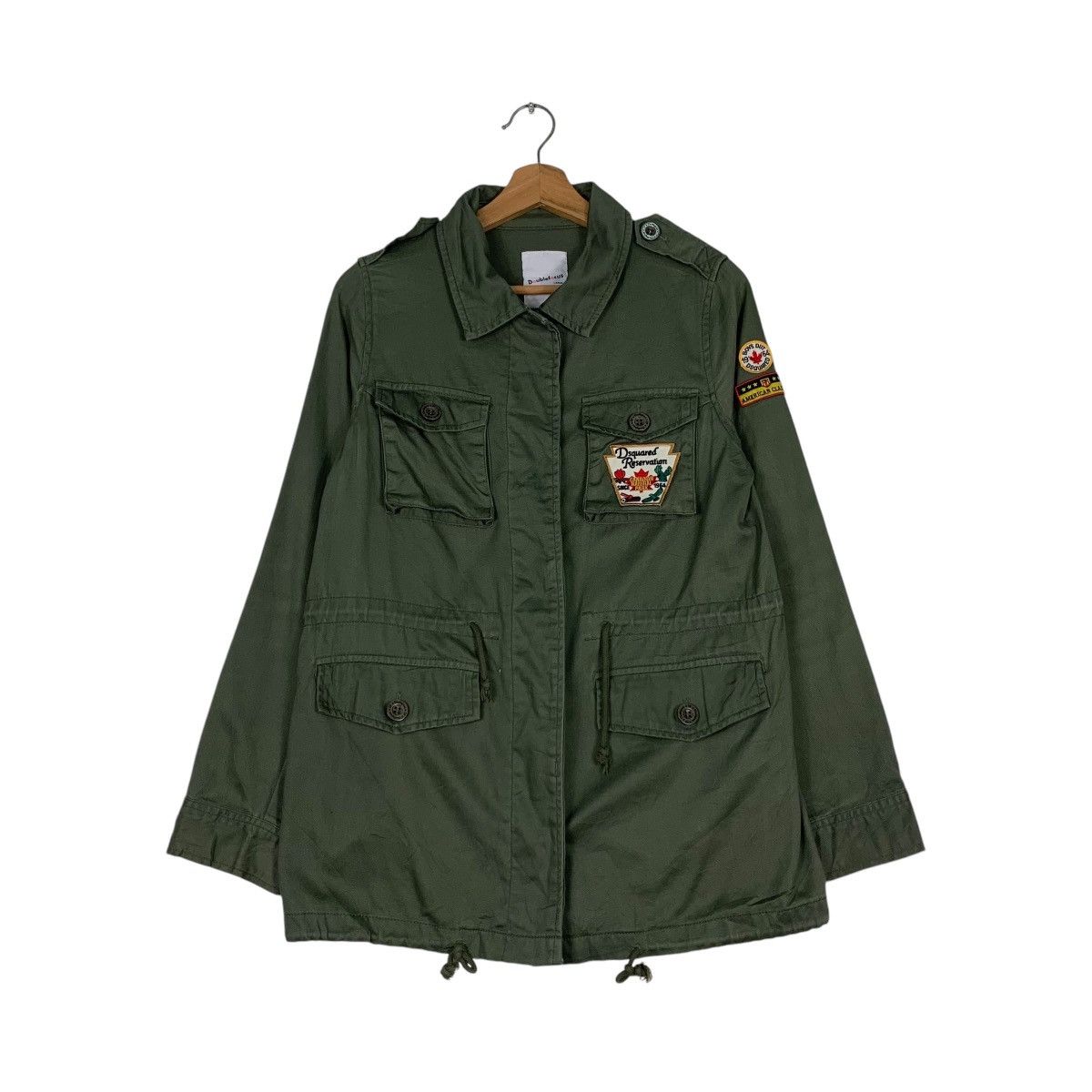 Japanese Brand DOUBLEFOCUS Dsquared Patches Field Jacket #1237-C56 Size US L / EU 52-54 / 3 - 1 Thumbnail