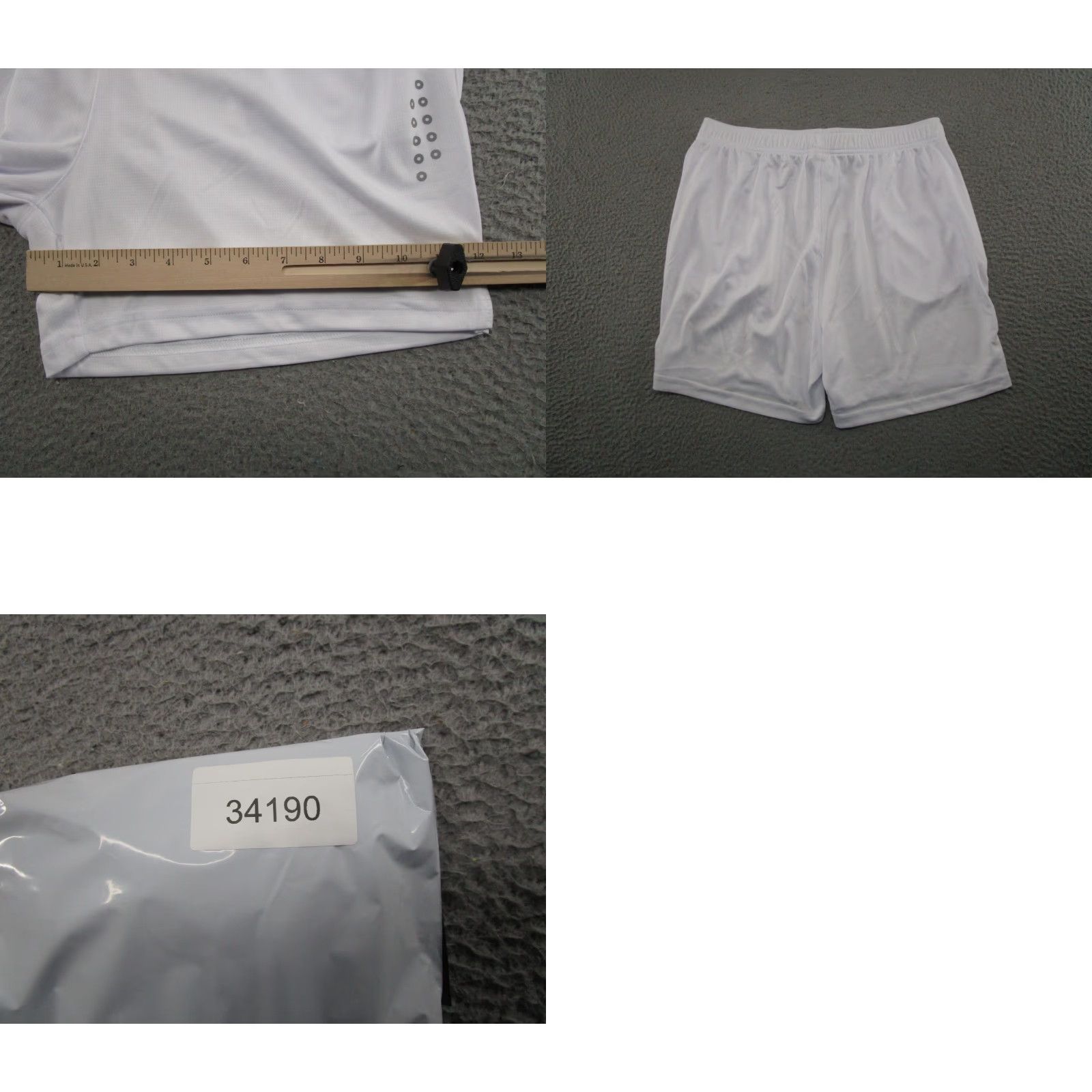 Vintage North Yard Athletic Shorts Mens White Lightweight Unlined Size L Active NEW Read Size US 33 - 8 Thumbnail