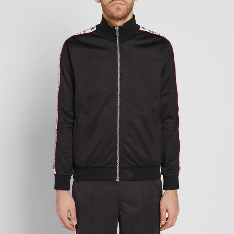 image of Givenchy - Clare Waight Keller - Logo Tape Track Jacket in Black, Men's (Size Small)