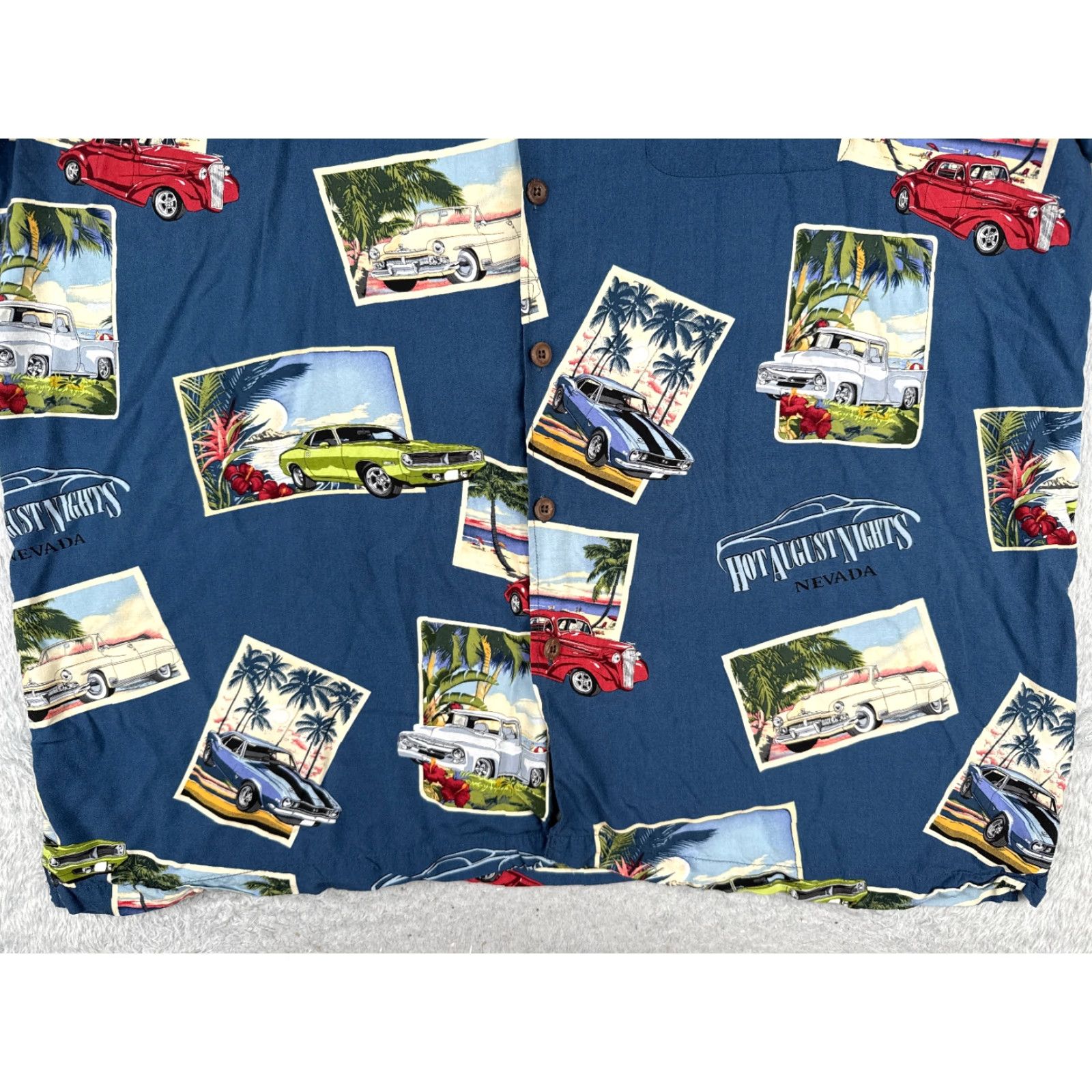 Vintage VINTAGE David Carey Shirt Adult 3XL Blue Cars Hawaiian Nostalgic Car Show Mens 3XL Blue Shirt Size US XXL / EU 58 / 5 - 5 Thumbnail