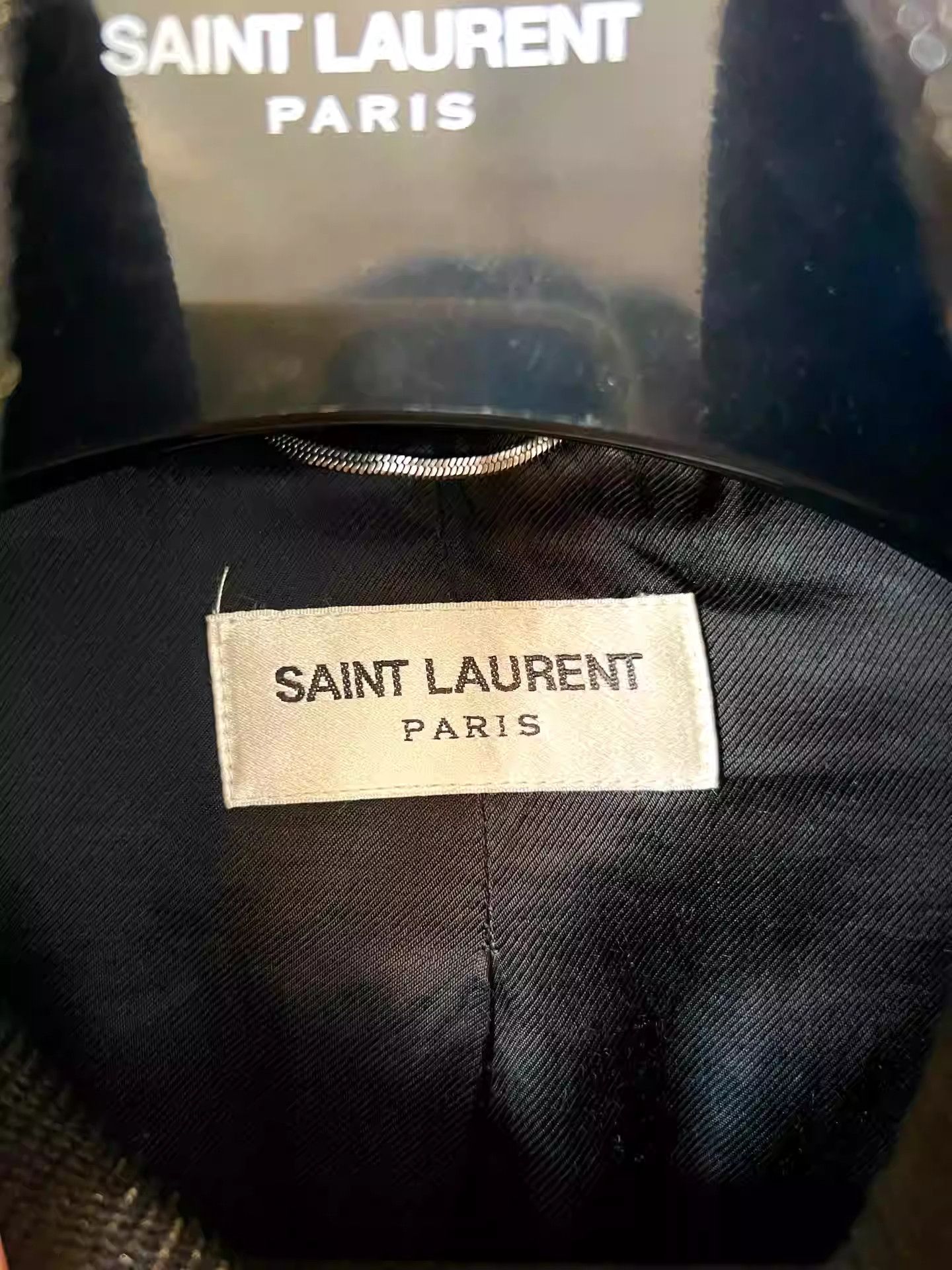 Saint Laurent Paris Saint Laurent Wool Patchwork Baseball Jacket Size US M / EU 48-50 / 2 - 2 Thumbnail