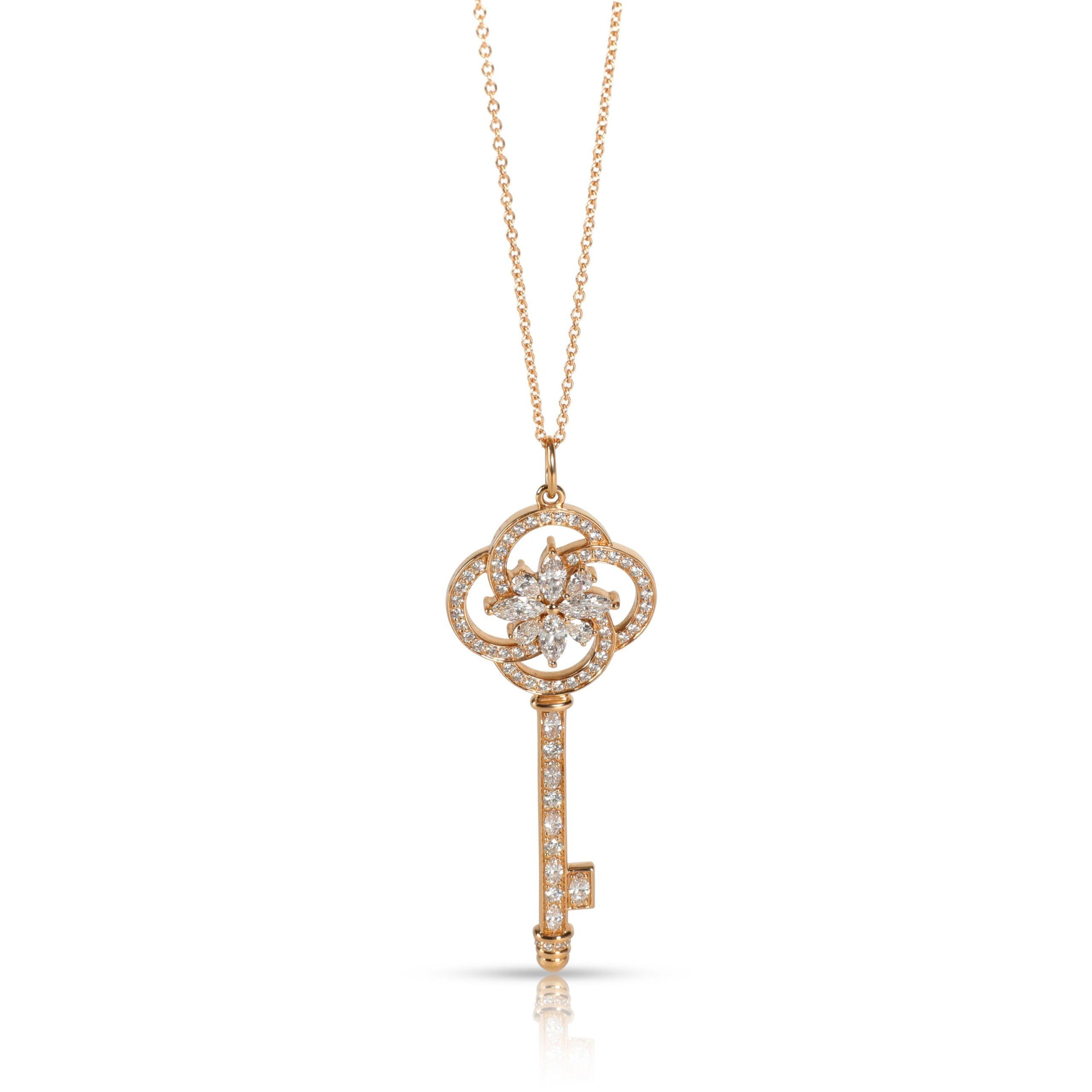 Tiffany & Co. Victoria Keys Pendant in 18K Rose Gold 1.1 CTW