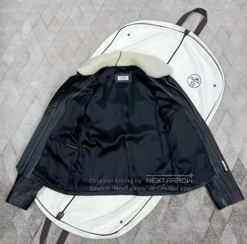 Hermes Hermes Fur Collar Pilot Leather Jacket Size US M / EU 48-50 / 2 - 5 Thumbnail