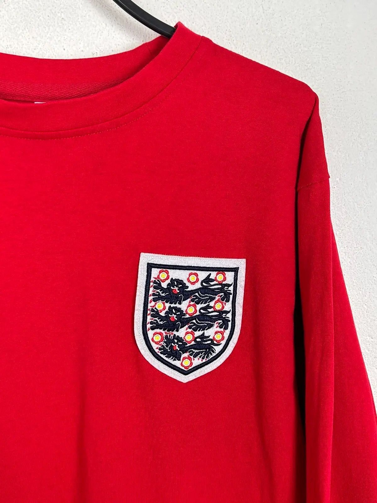 Vintage Score Draw England #6 Retro Style 1966/70 Long Sleeve Jersey Size US S / EU 44-46 / 1 - 2 Thumbnail