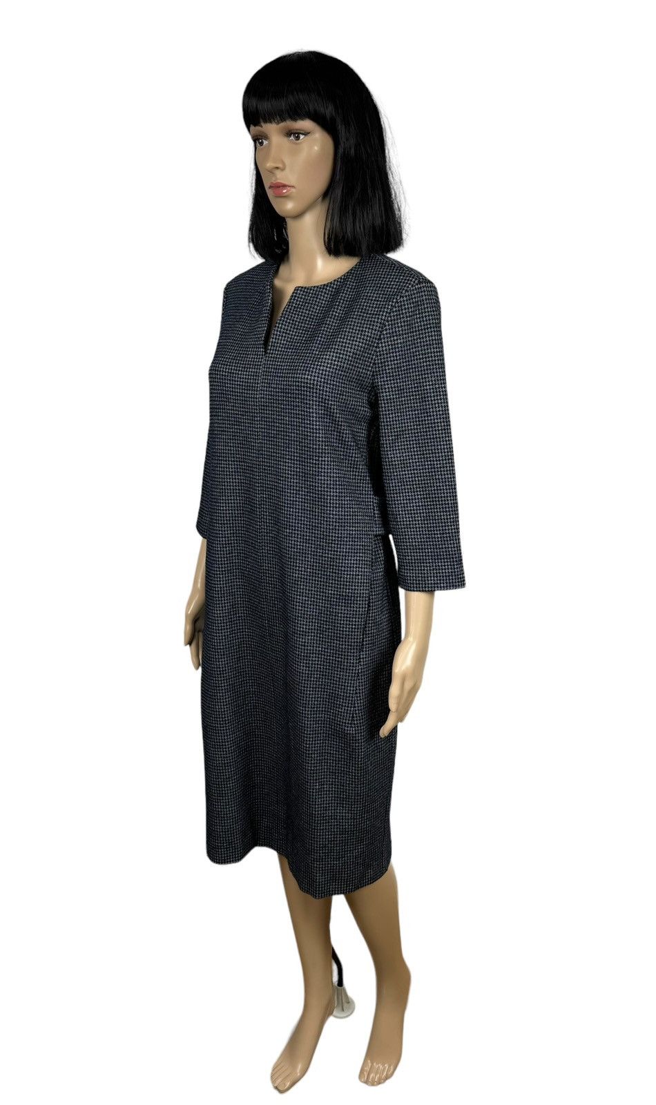 Peserico Peserico Knee-Length Dress Wool-Cotton Glen-Check IT42 Size M / US 6-8 / IT 42-44 - 5 Thumbnail