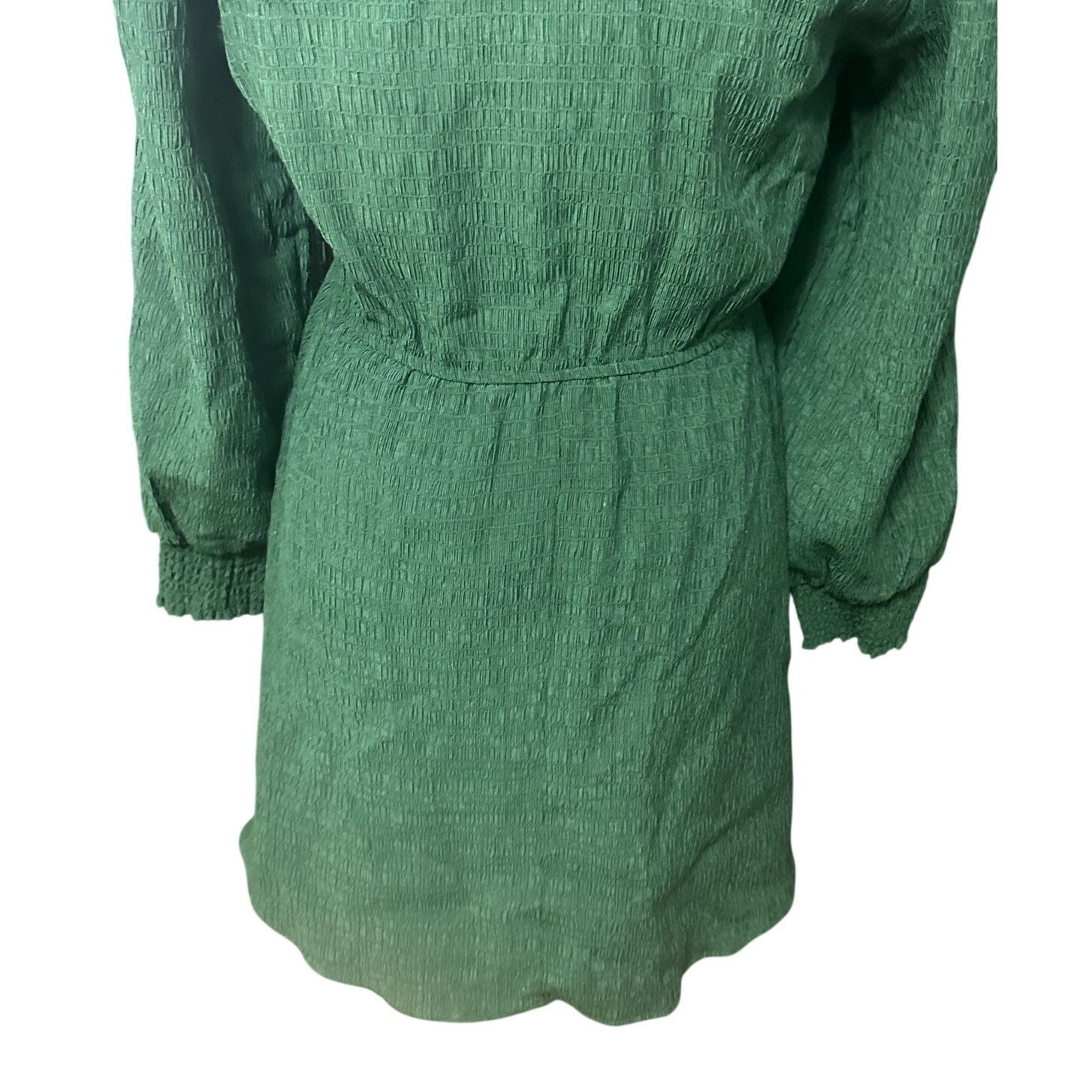 BB Dakota BB Dakota Mini Dress Textured Button Long Sleeve Green S Size S / US 4 / IT 40 - 7 Thumbnail