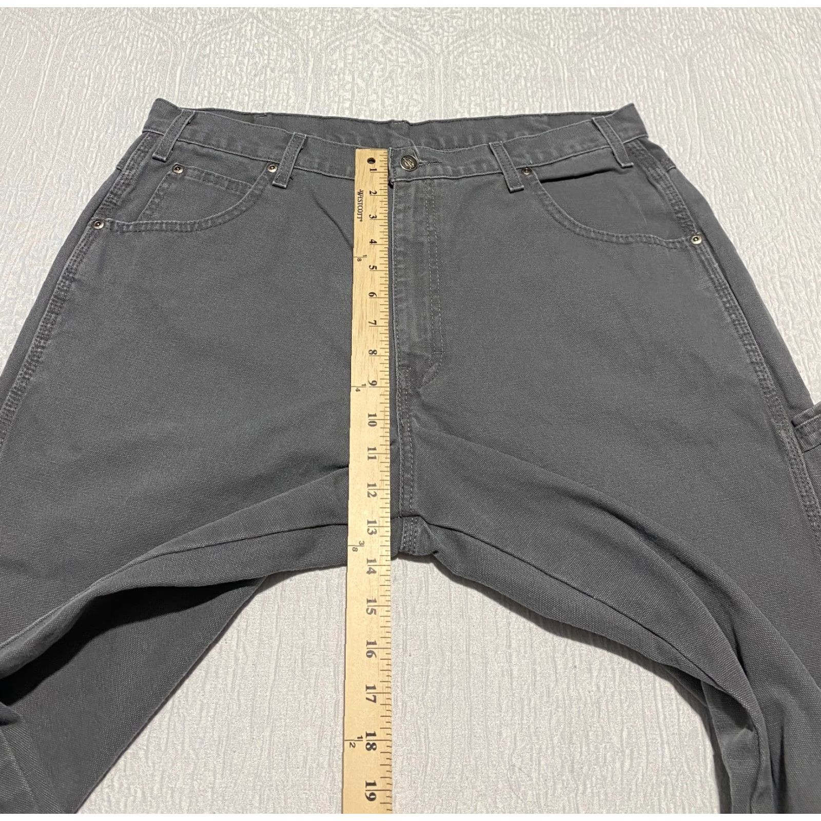 Dickies Dickies Carpenter Work Pants Men's 36×30 Gray | 5-Pocket Design | Relaxed Fit | Canvas Cotton Workwear Pants Size US 36 / EU 52 - 7 Thumbnail